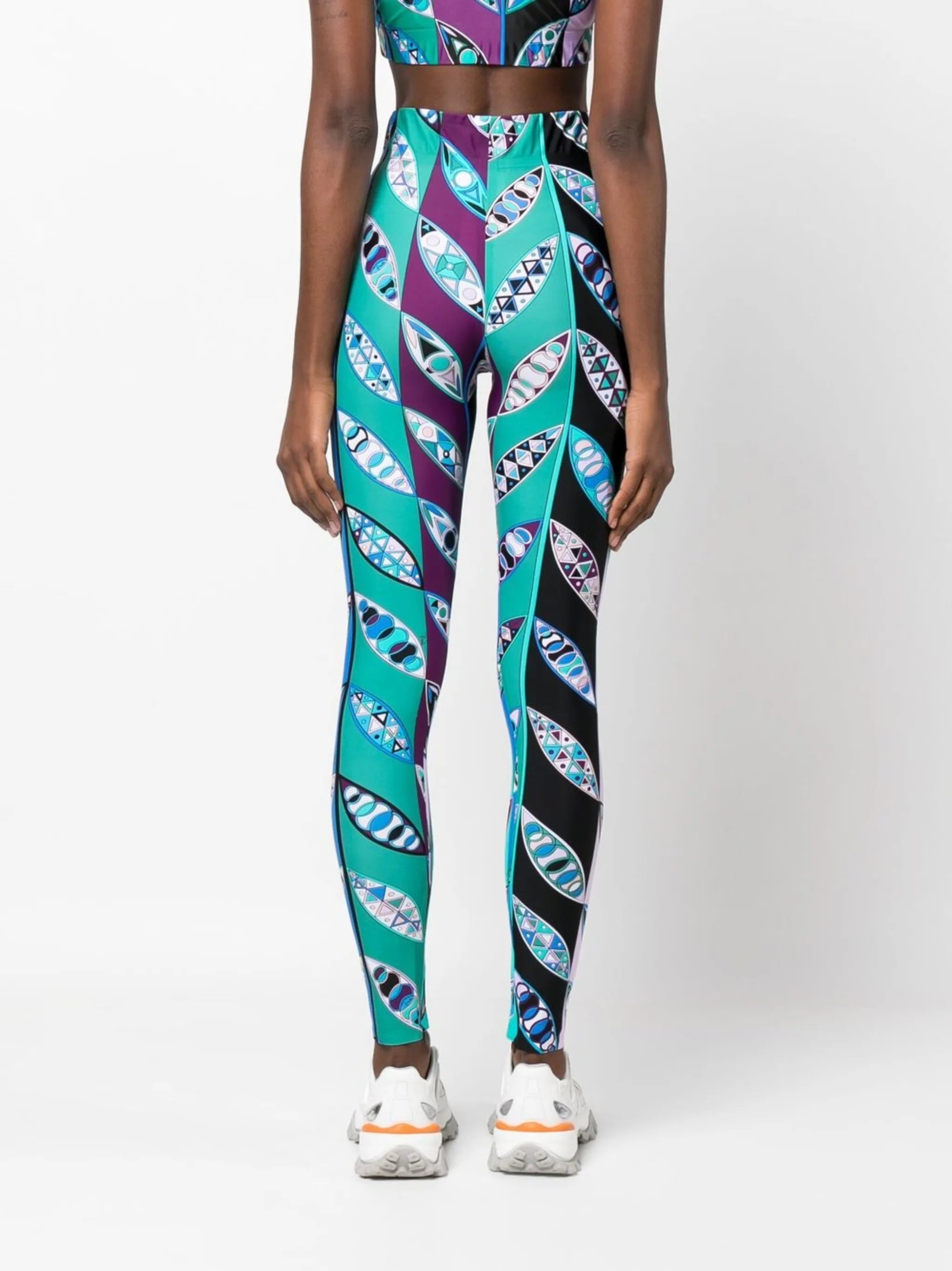 Girandole-print performance leggings