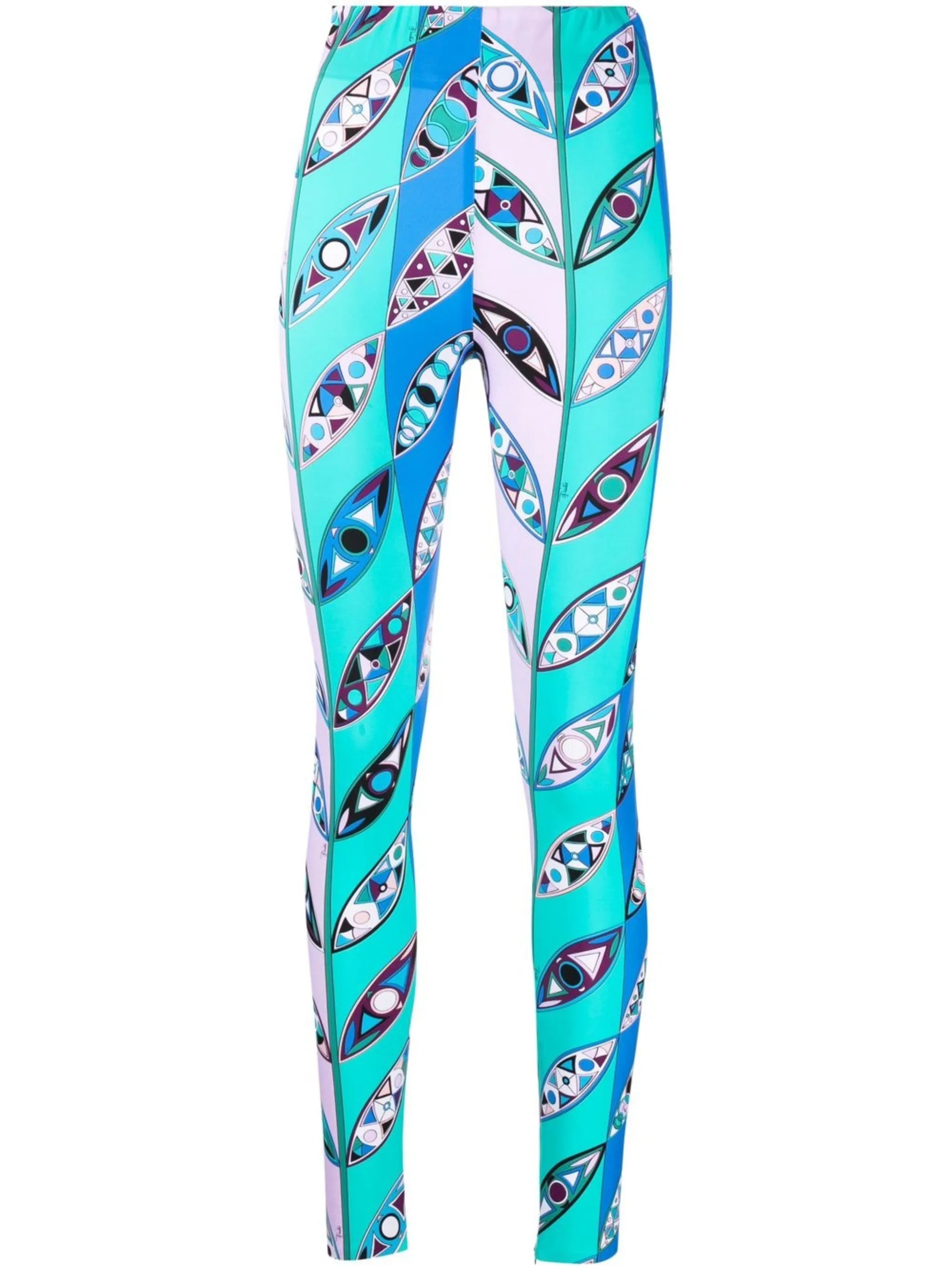 Girandole-print performance leggings