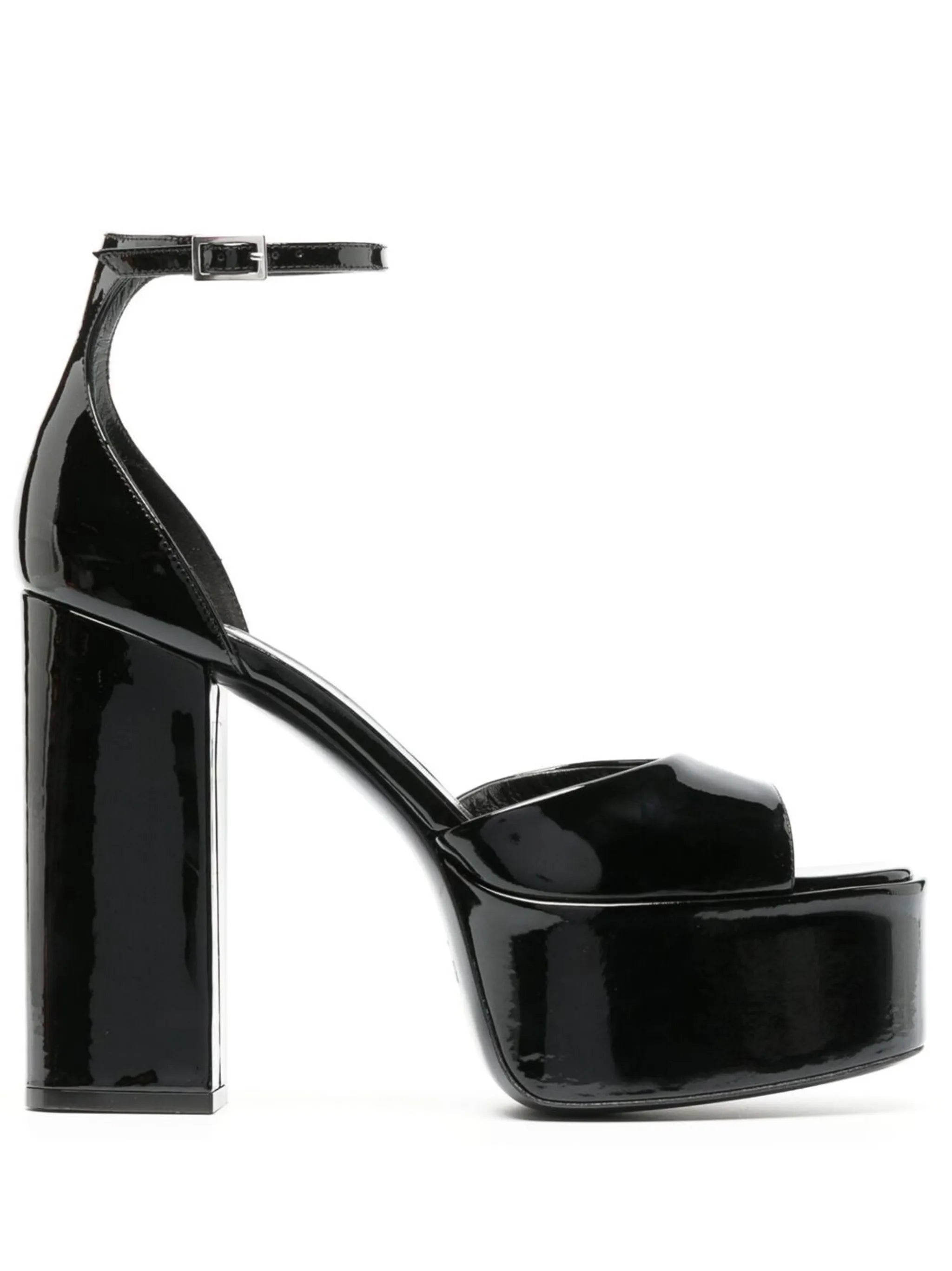 patent leather sandals