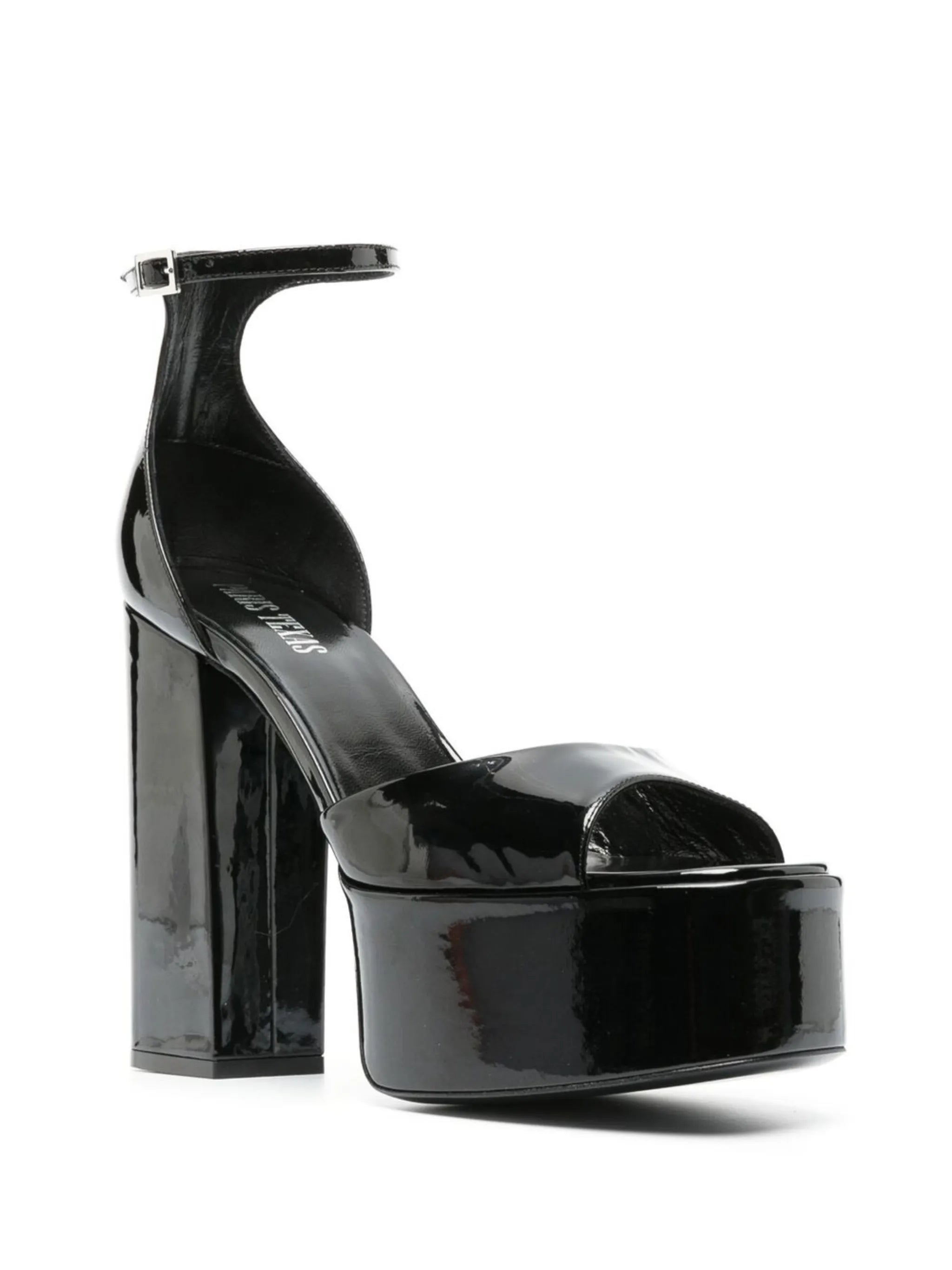 patent leather sandals