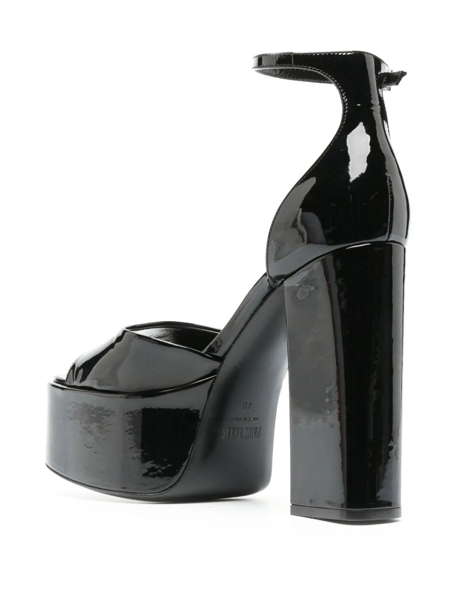 patent leather sandals