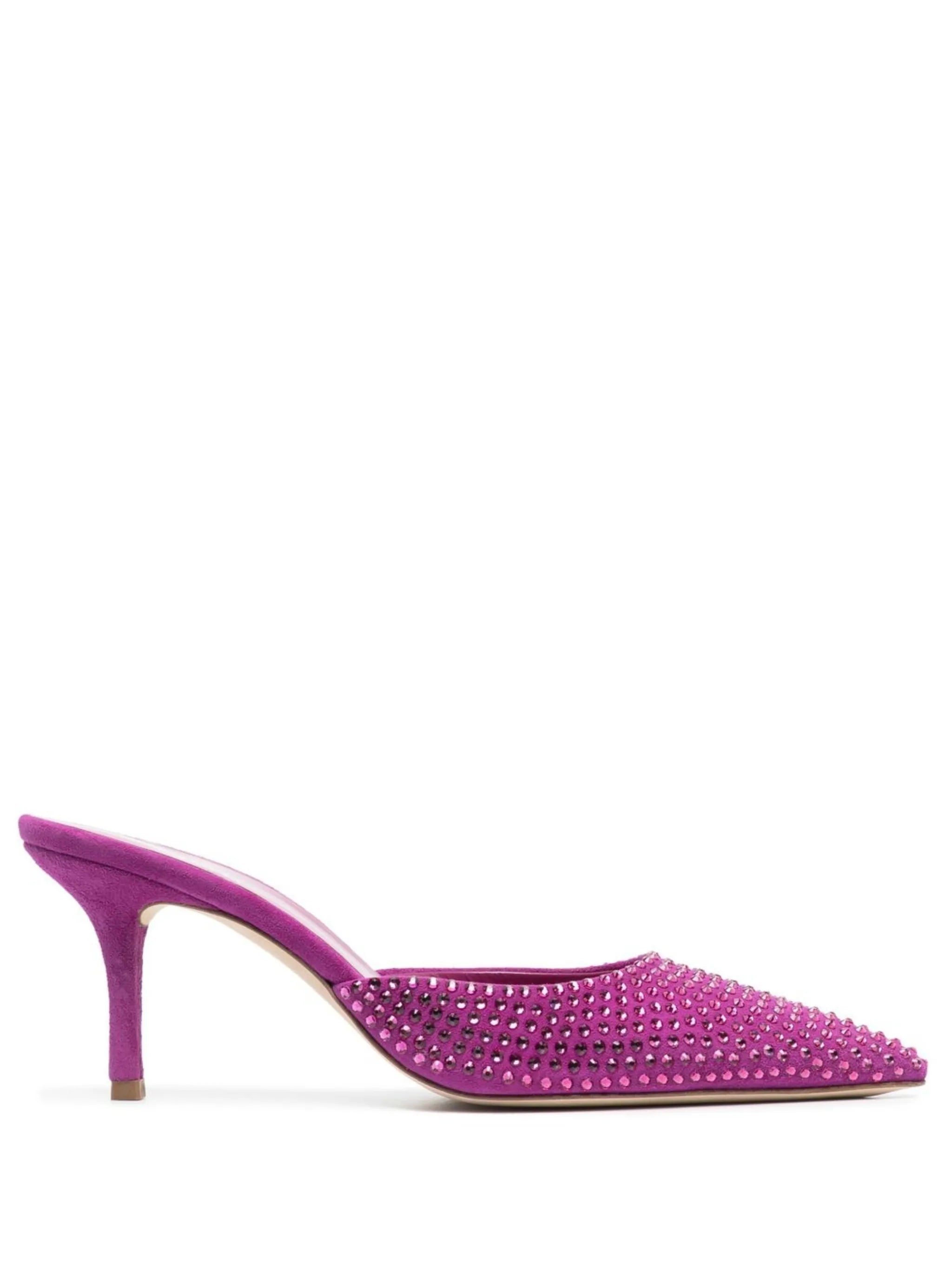 Hollywood 75mm crystal-embellished pumps