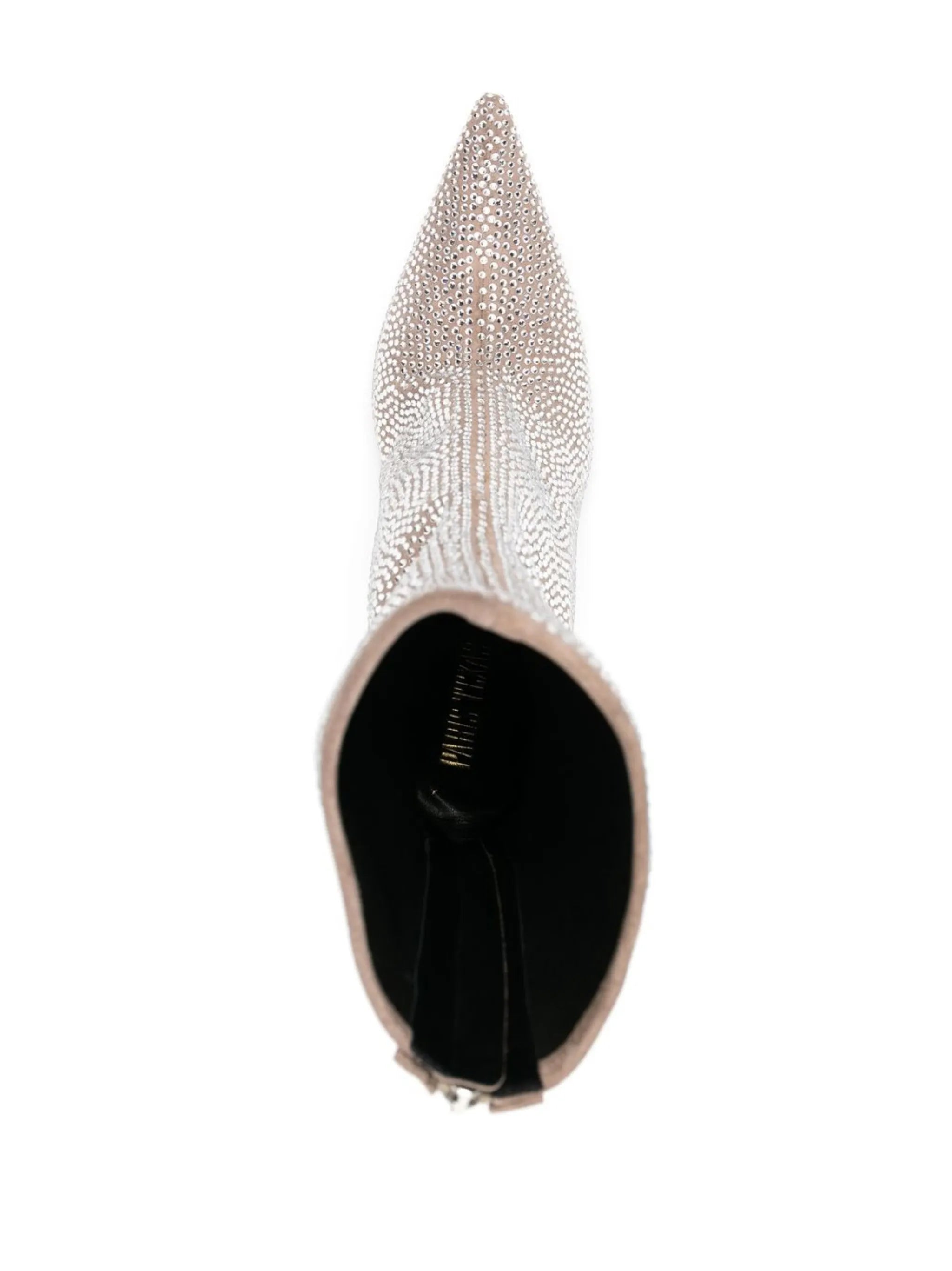 crystal-embellished 105mm pointed boots