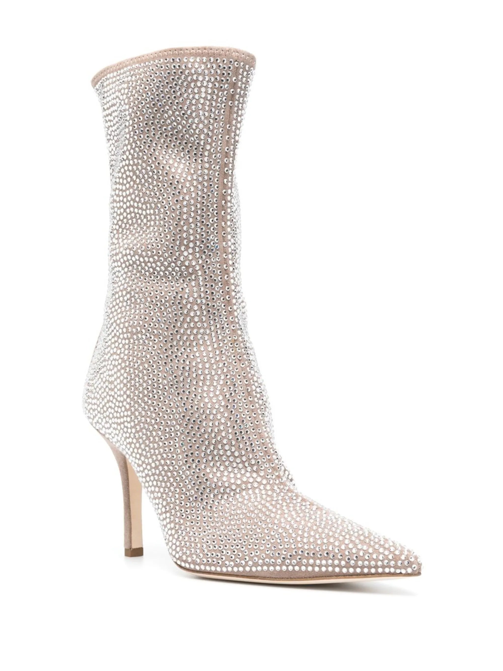 crystal-embellished 105mm pointed boots