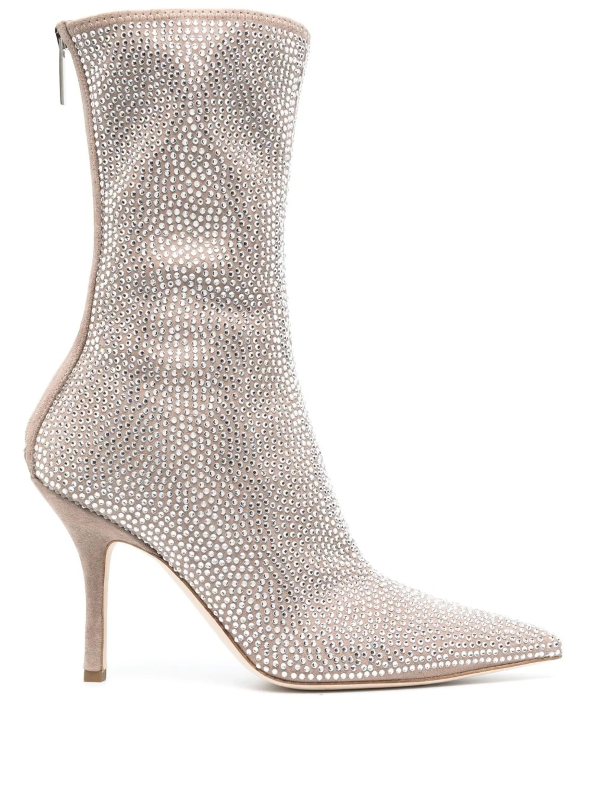 crystal-embellished 105mm pointed boots