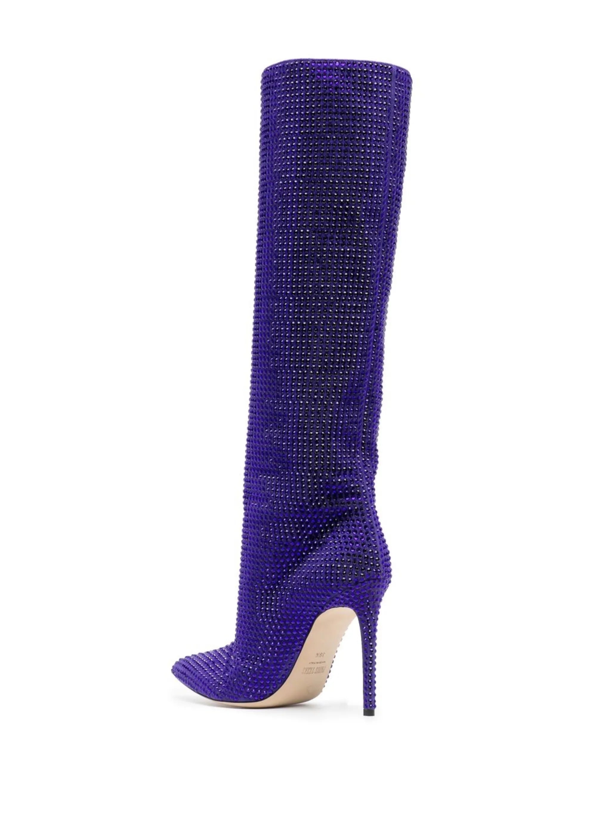 Holly crystal-embellished heeled boots