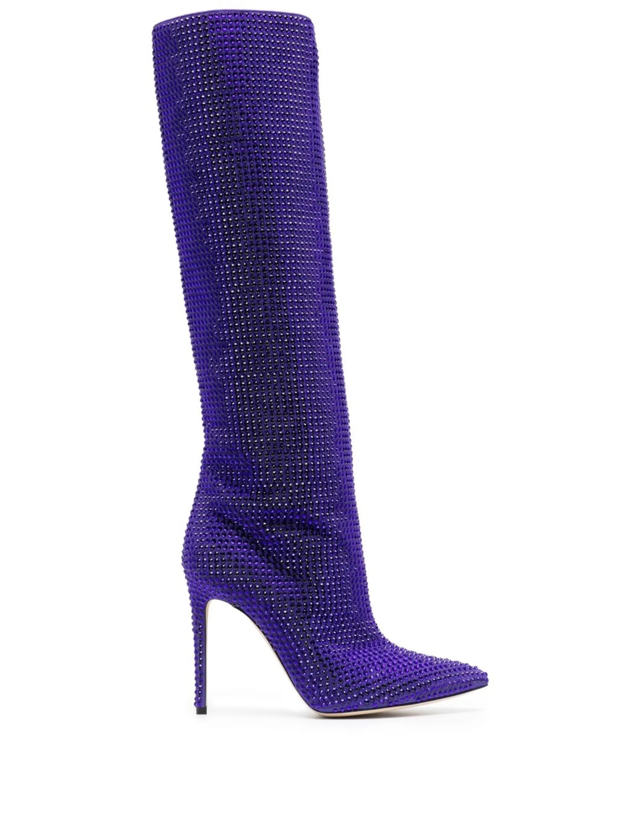 Holly crystal-embellished heeled boots