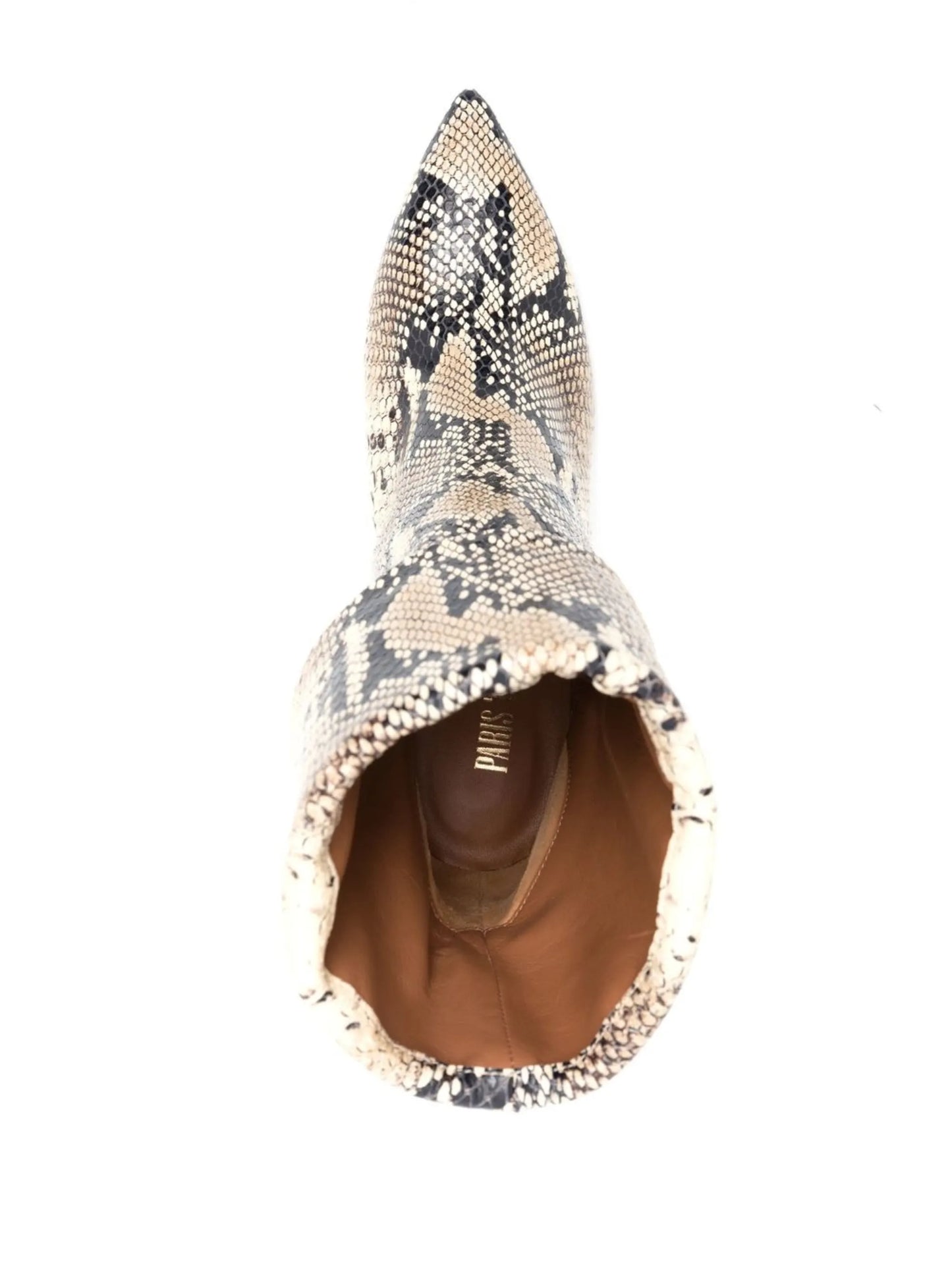 85mm snakeskin-effect ankle boots