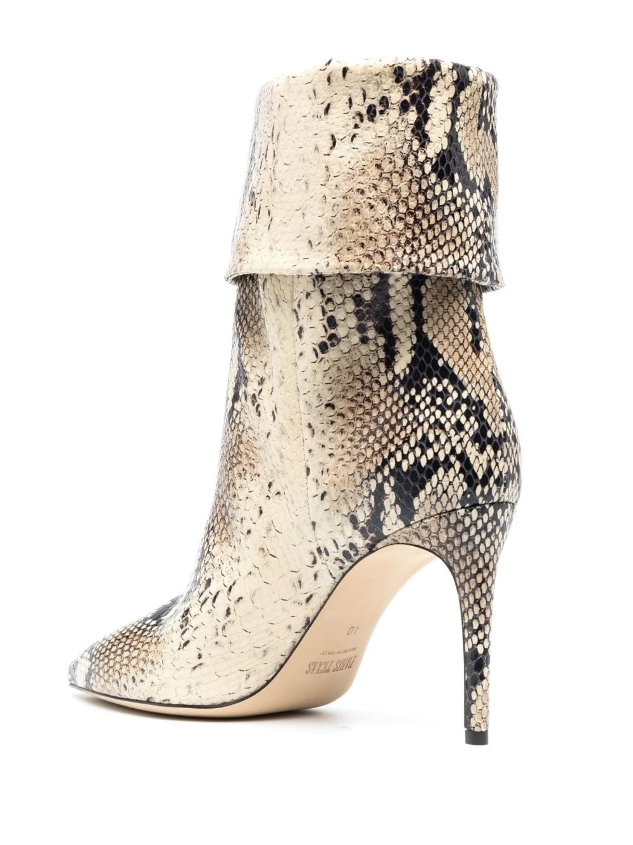 85mm snakeskin-effect ankle boots