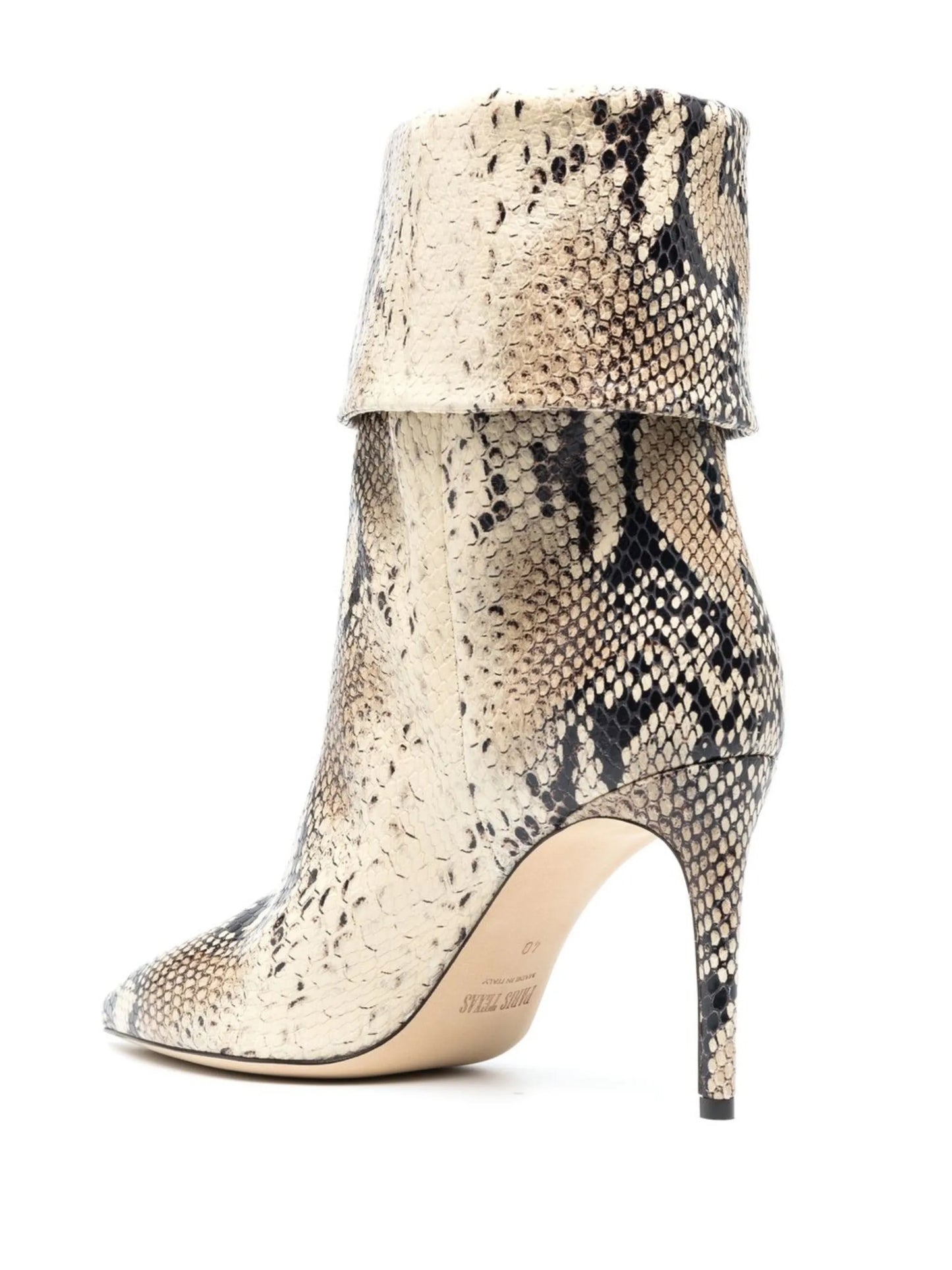 85mm snakeskin-effect ankle boots