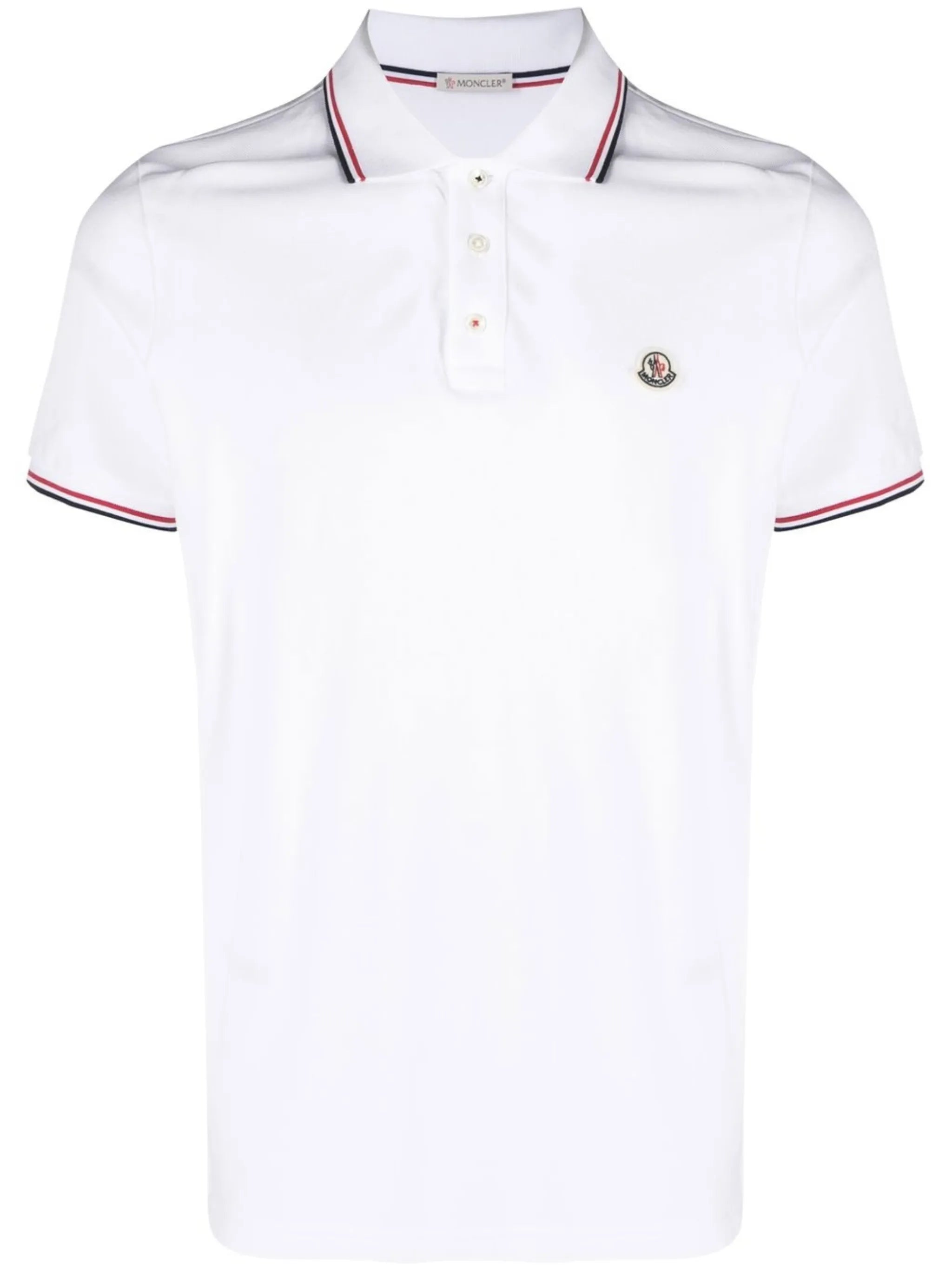 logo-patch tipped polo shirt