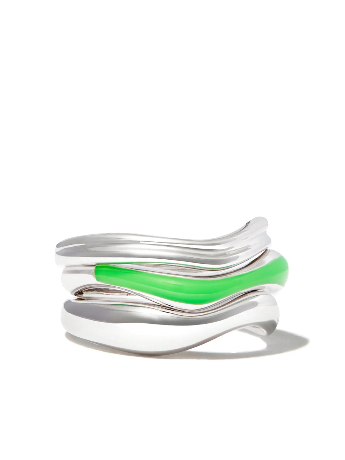 Aura enamel stacked ring