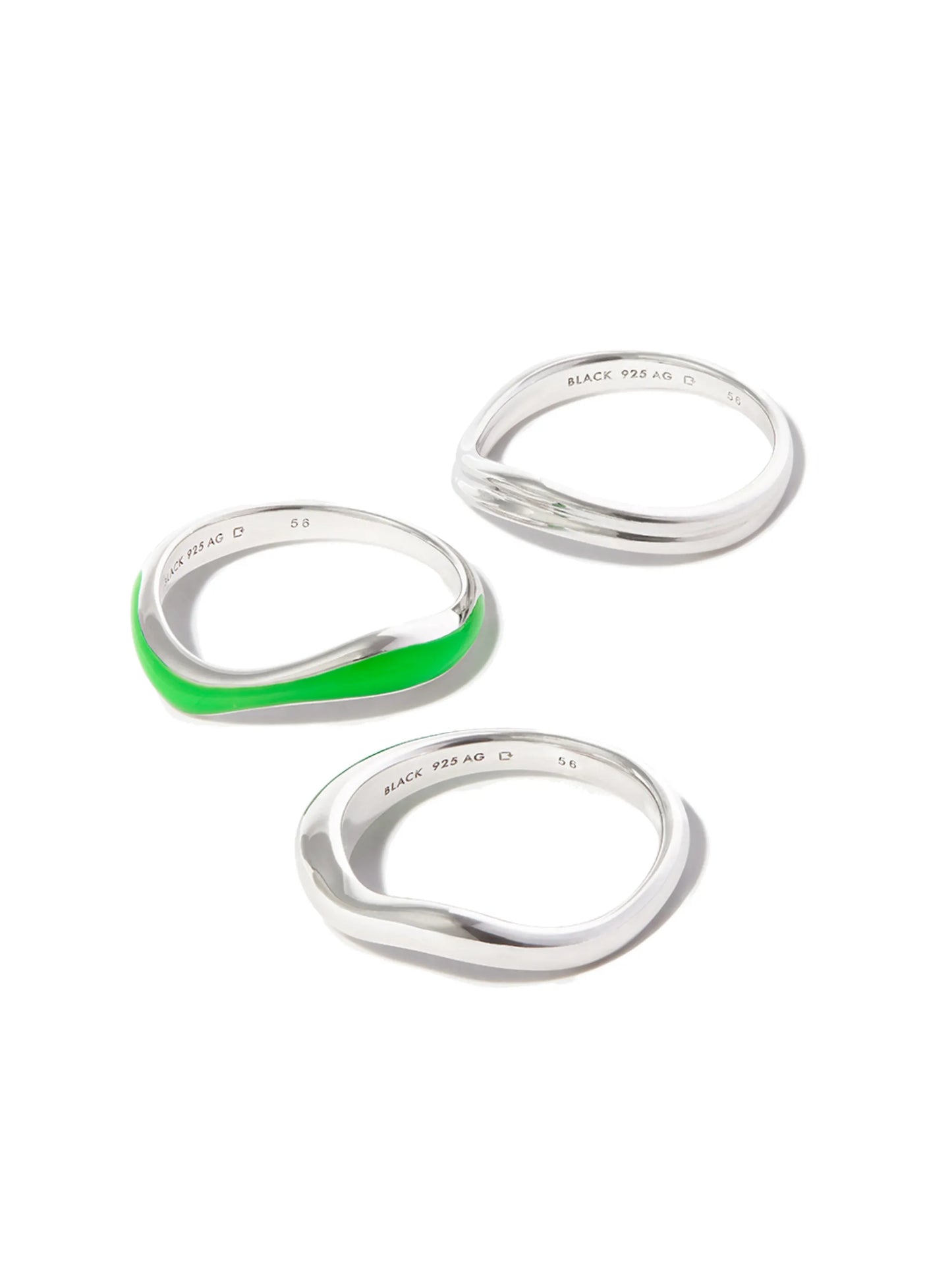 Aura enamel stacked ring