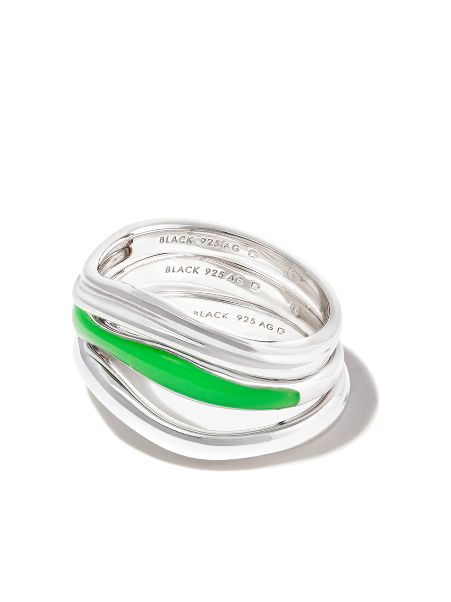 Aura enamel stacked ring