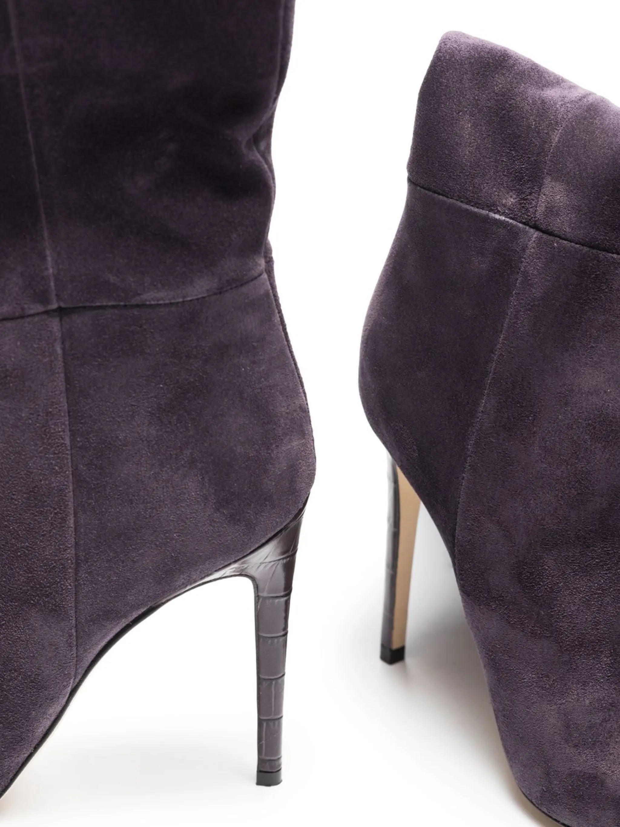 gathered-detail pointed-toe boots