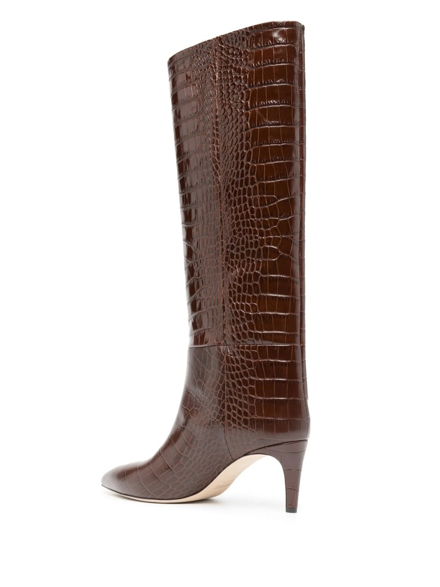 65mm crocodile-effect leather boots