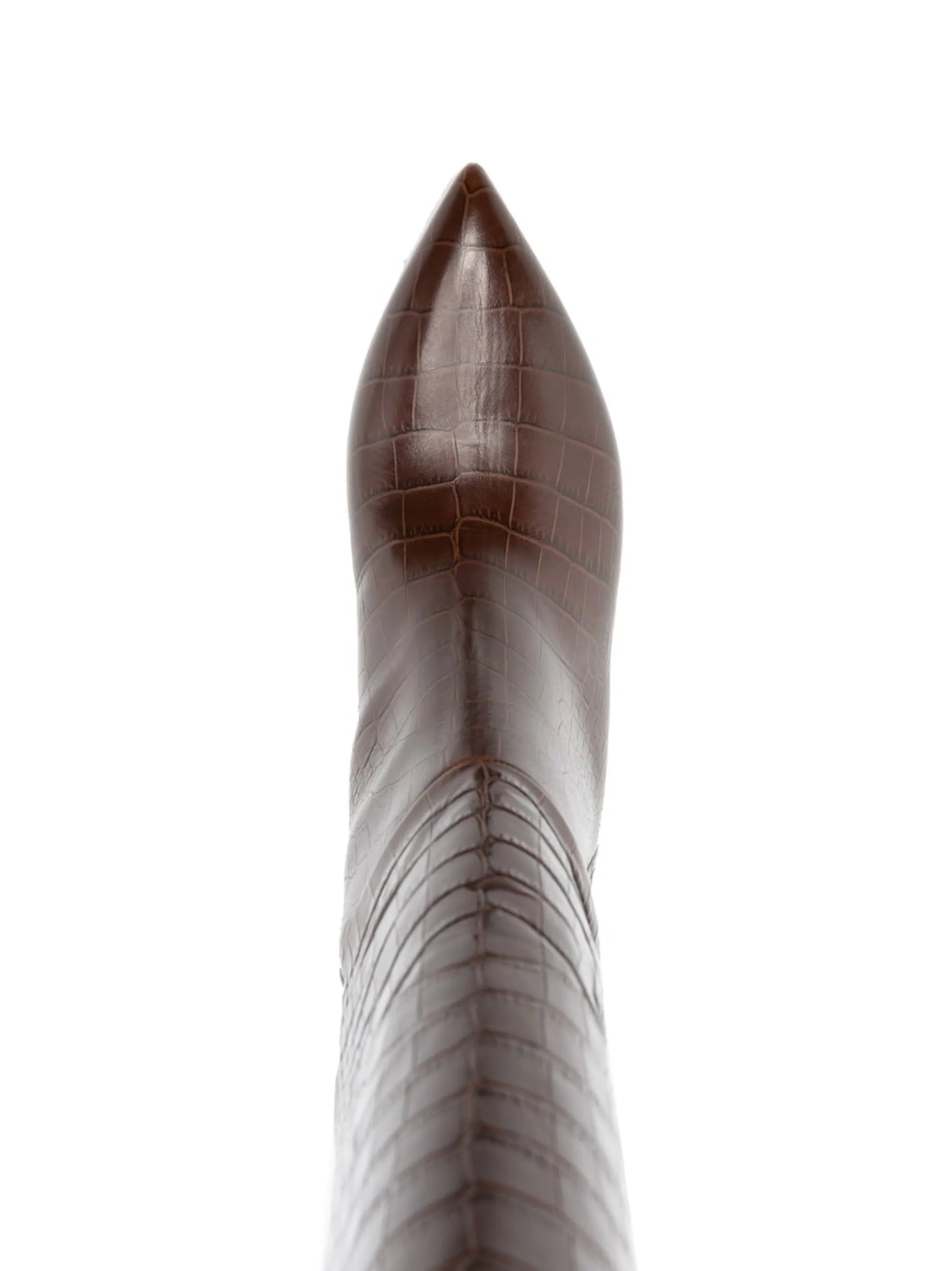65mm crocodile-effect leather boots
