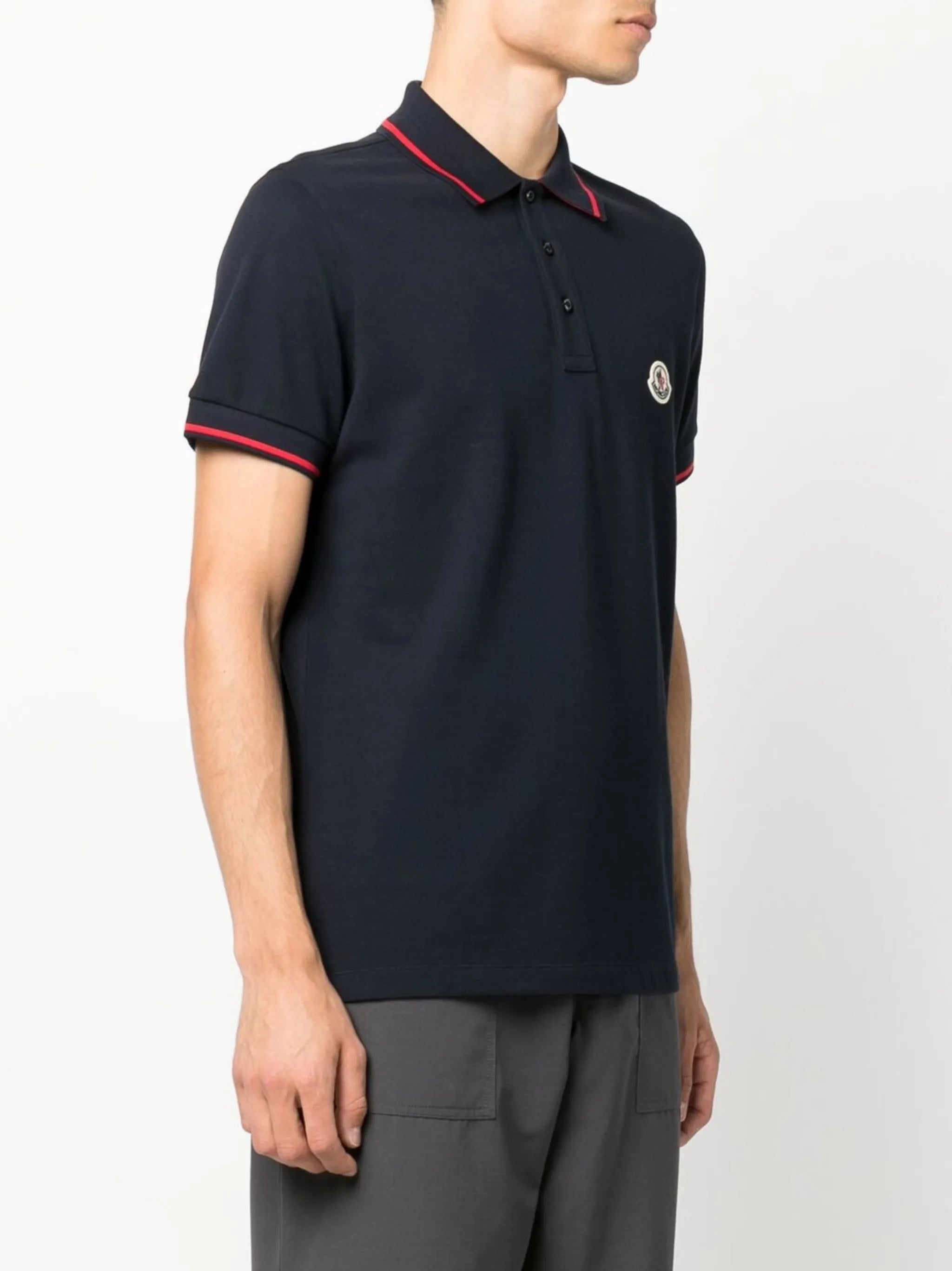 logo-collar short-sleeve polo shirt