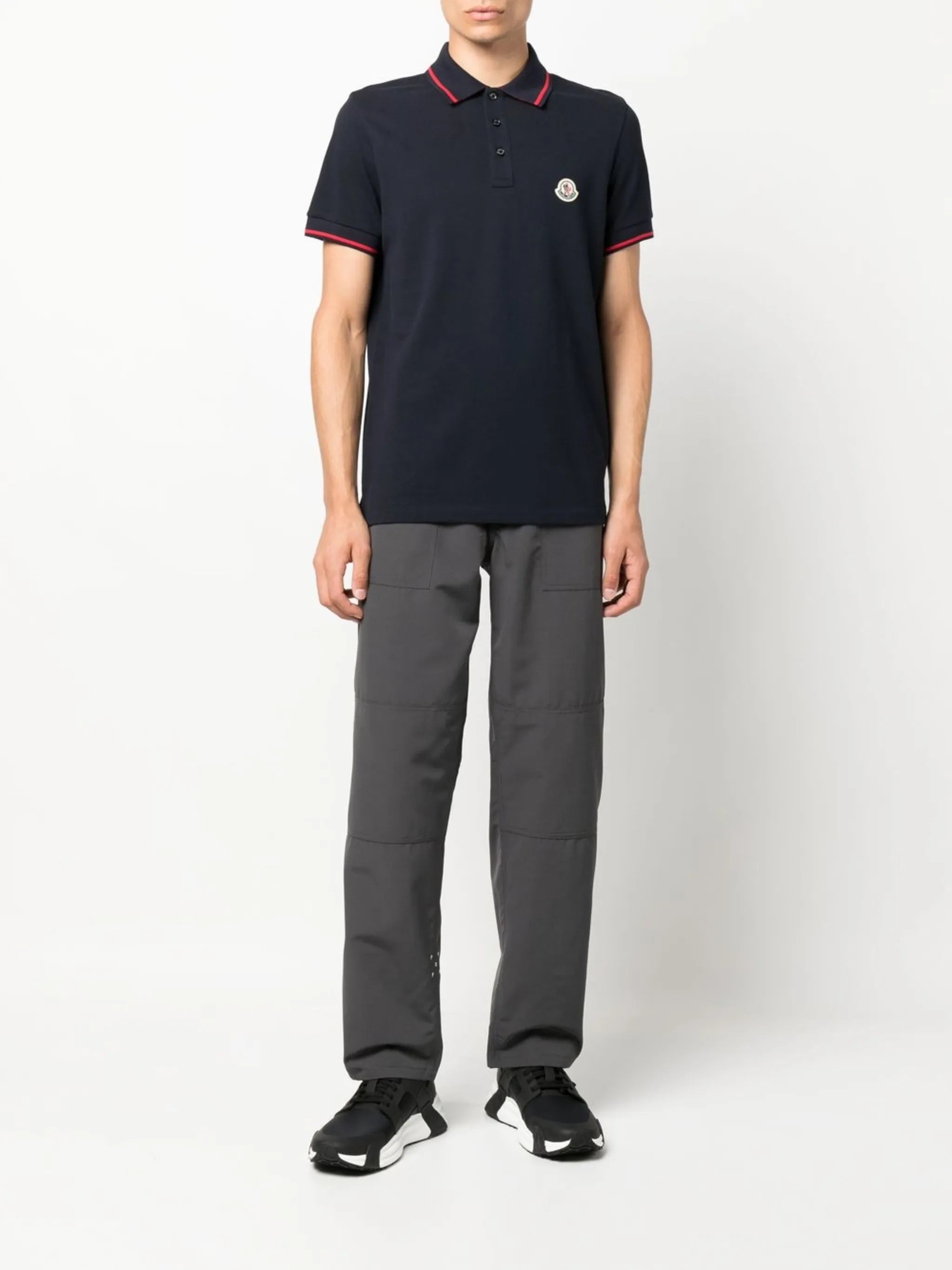 logo-collar short-sleeve polo shirt