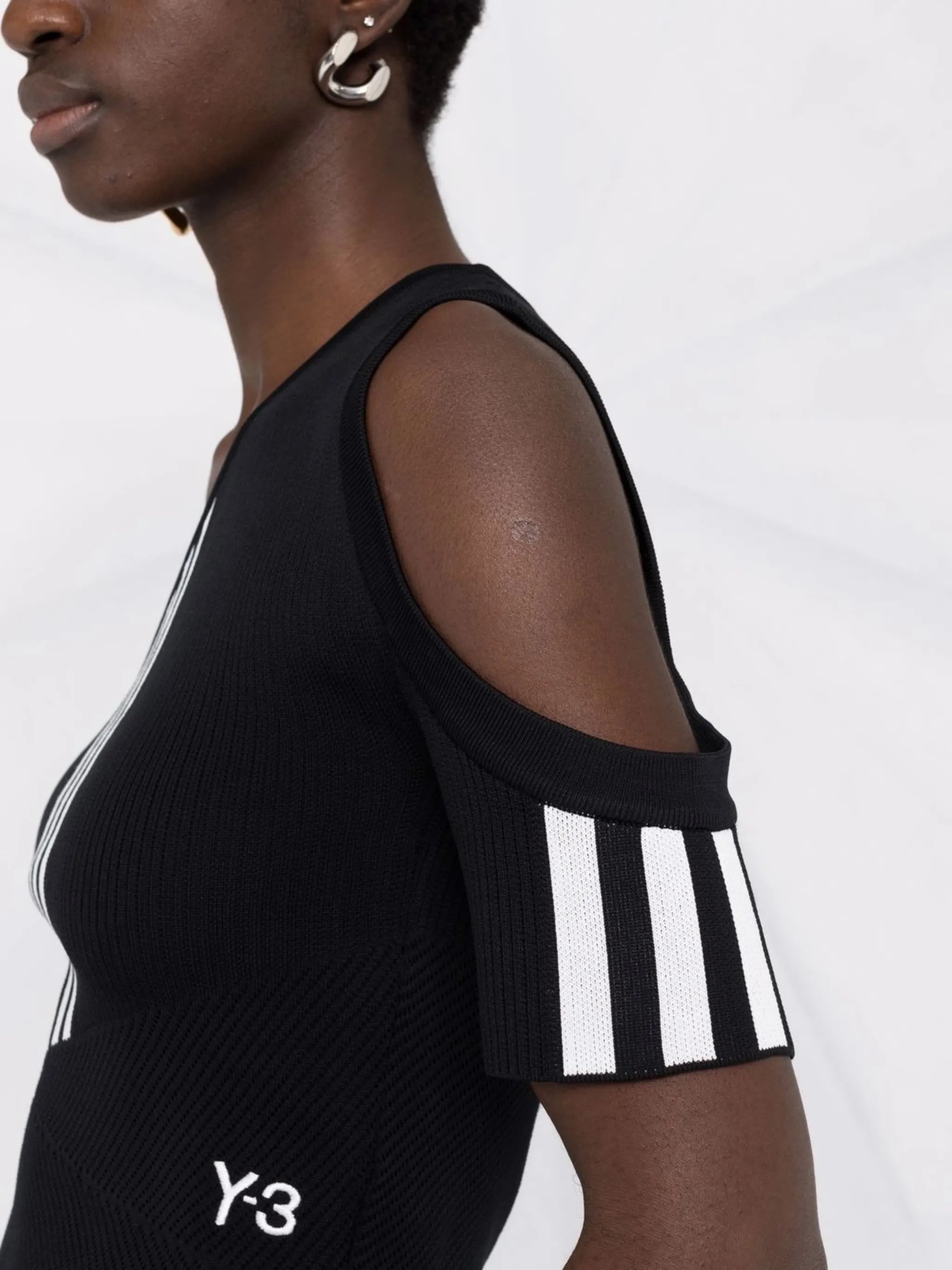 cut-out one-sleeve top