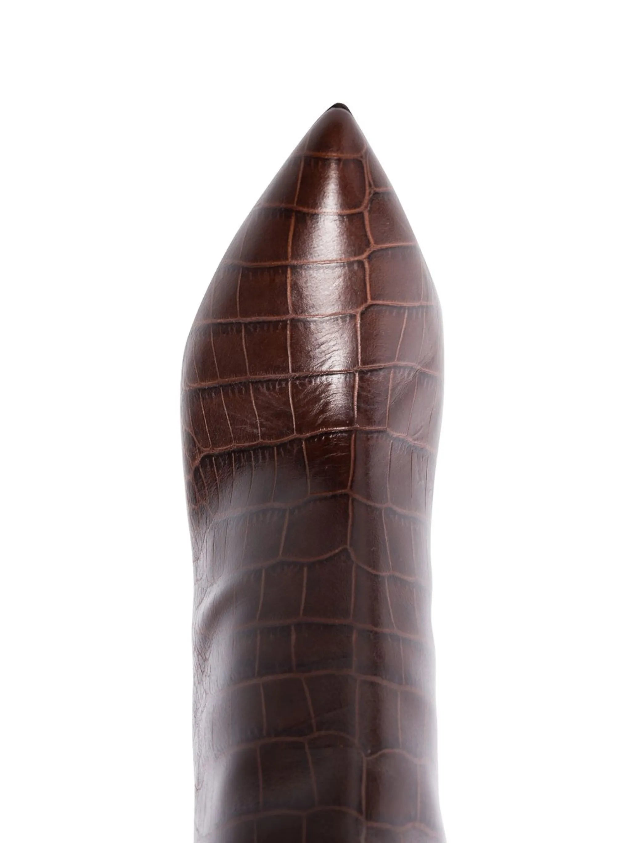 115mm crocodile-effect knee boots
