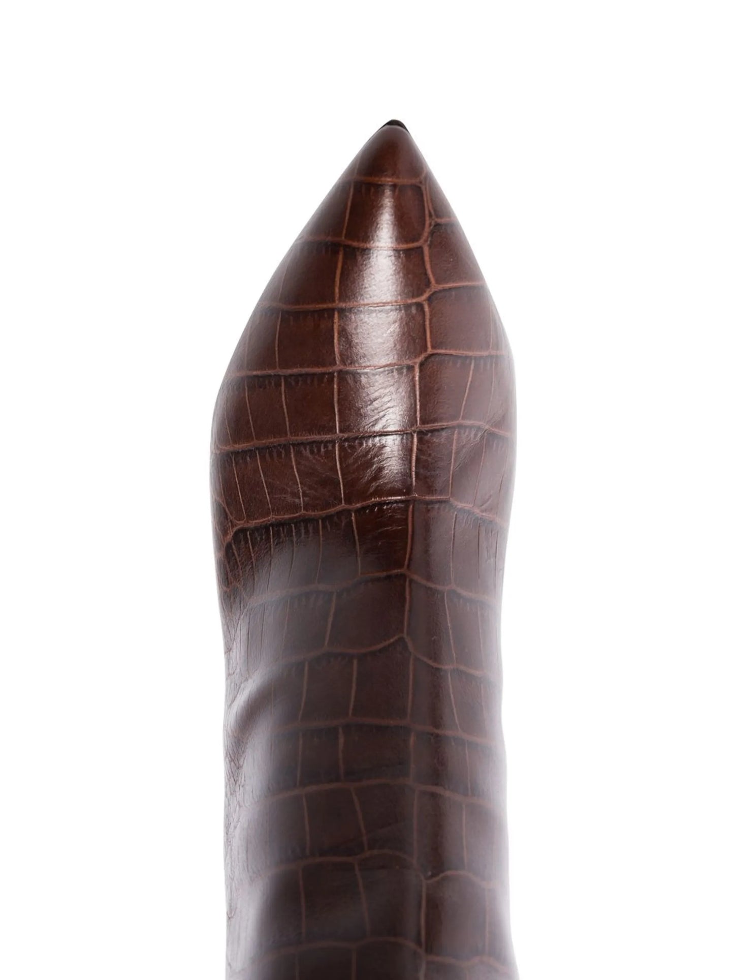 115mm crocodile-effect knee boots