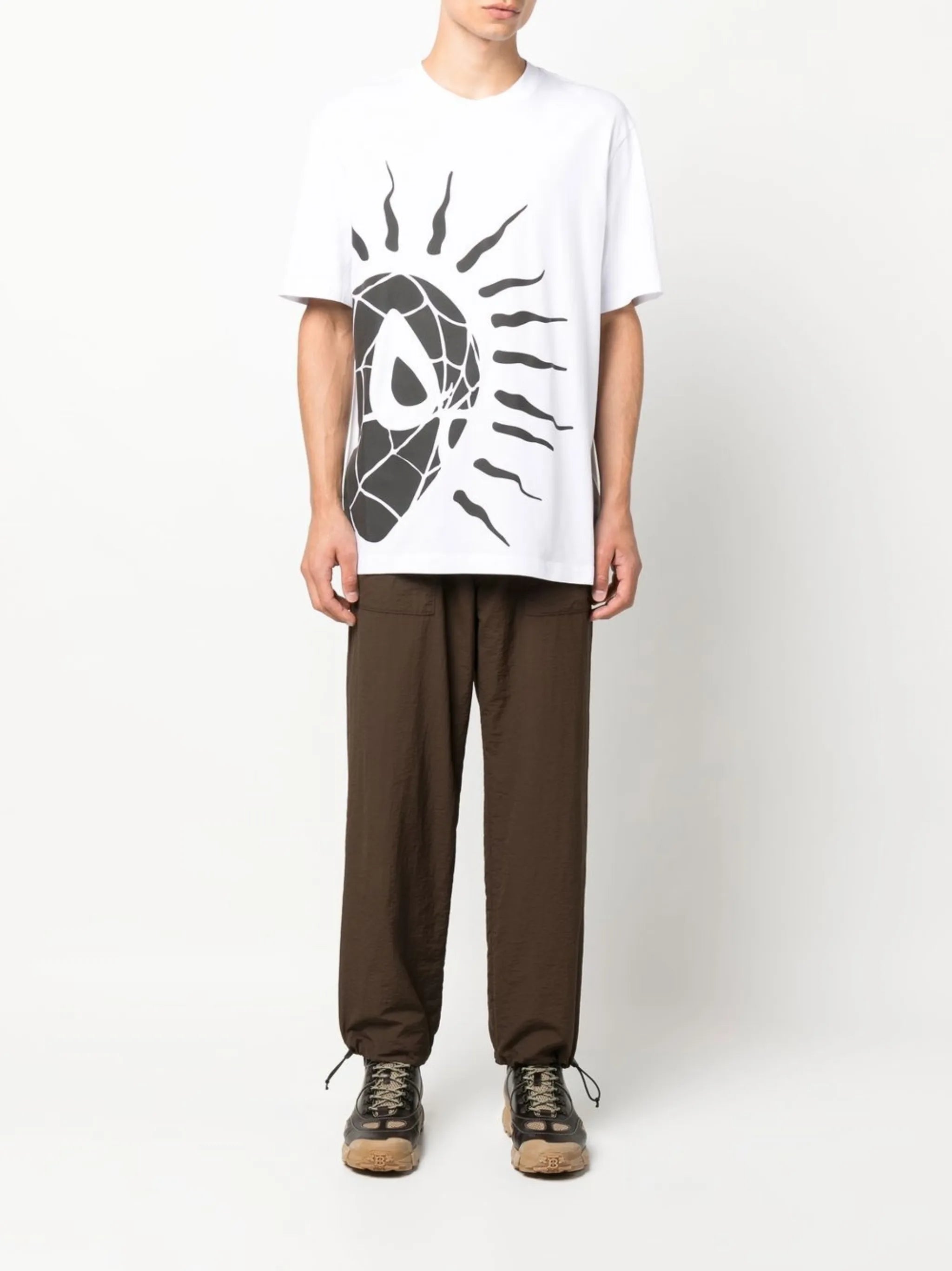 Spider-Man print round-neck T-shirt