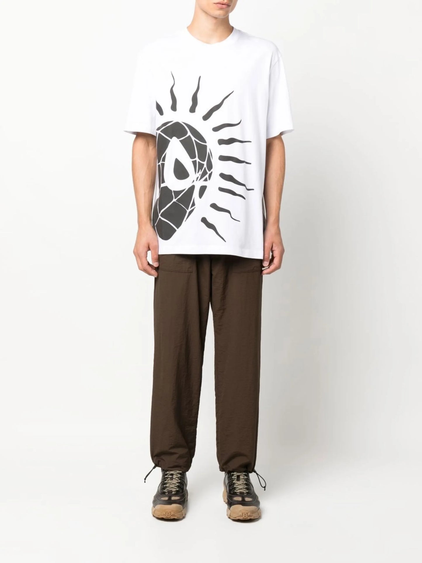 Spider-Man print round-neck T-shirt
