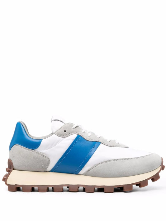 colour-block low-top sneakers
