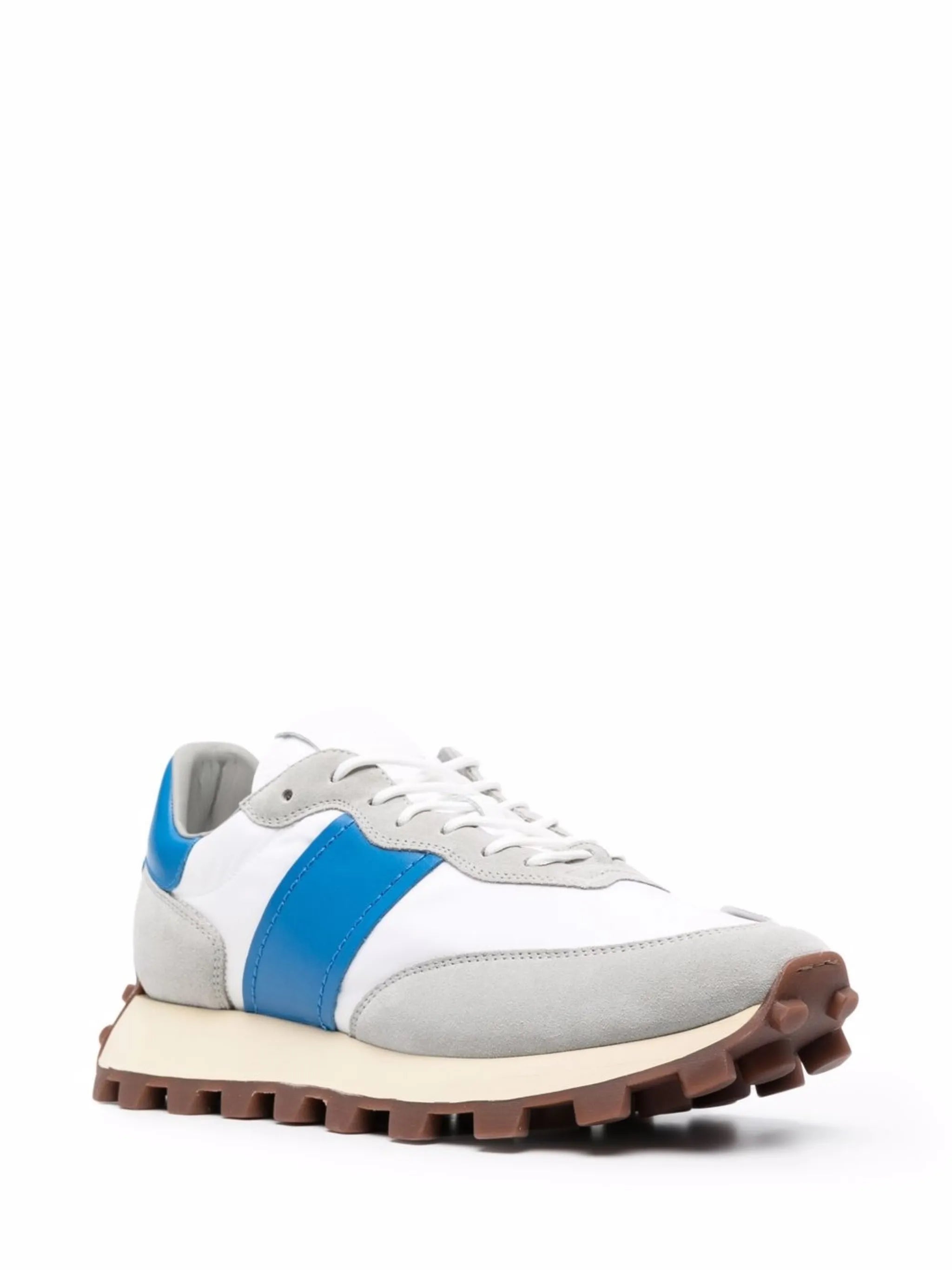 colour-block low-top sneakers