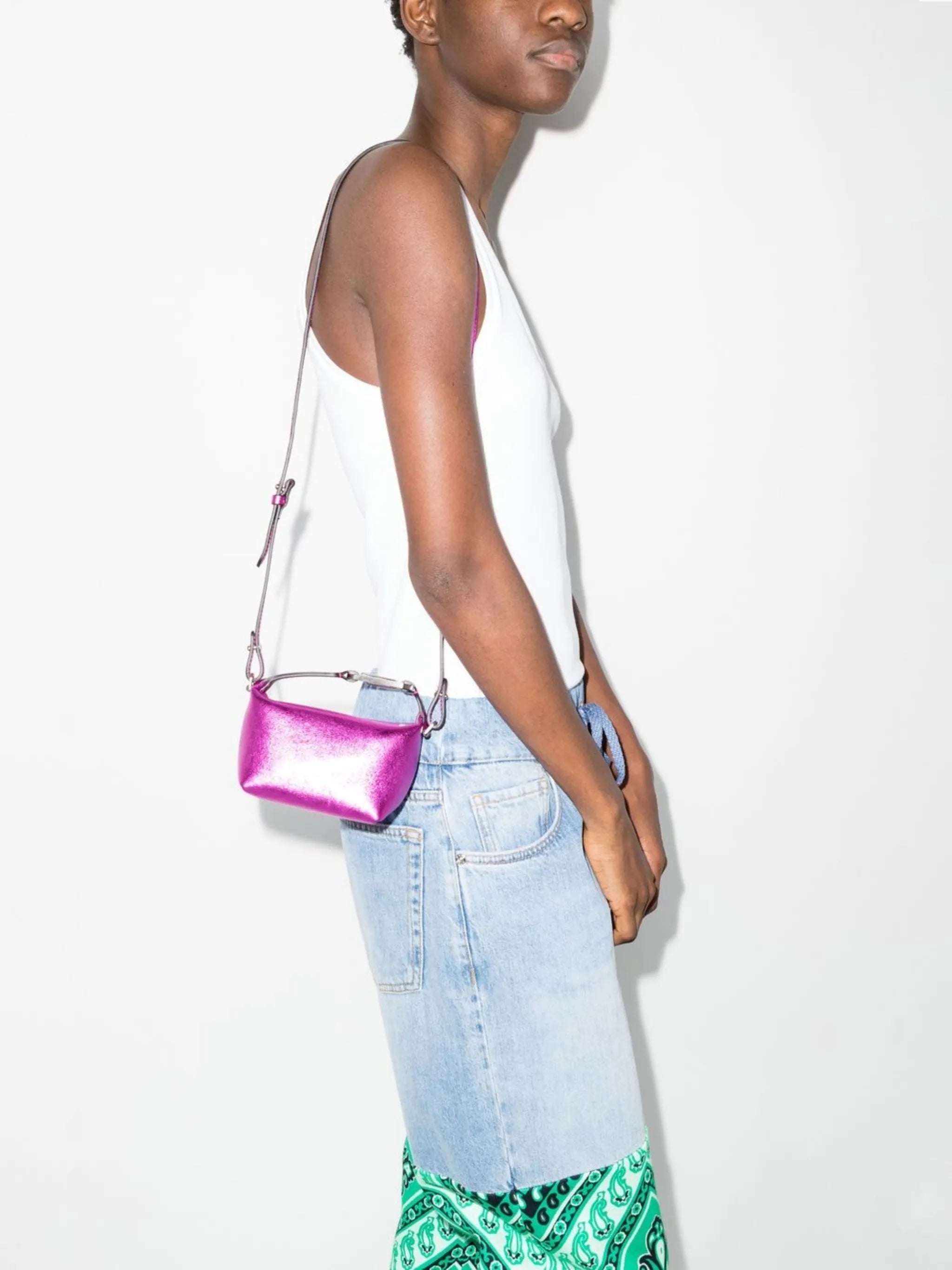 mini Moon leather top handle bag