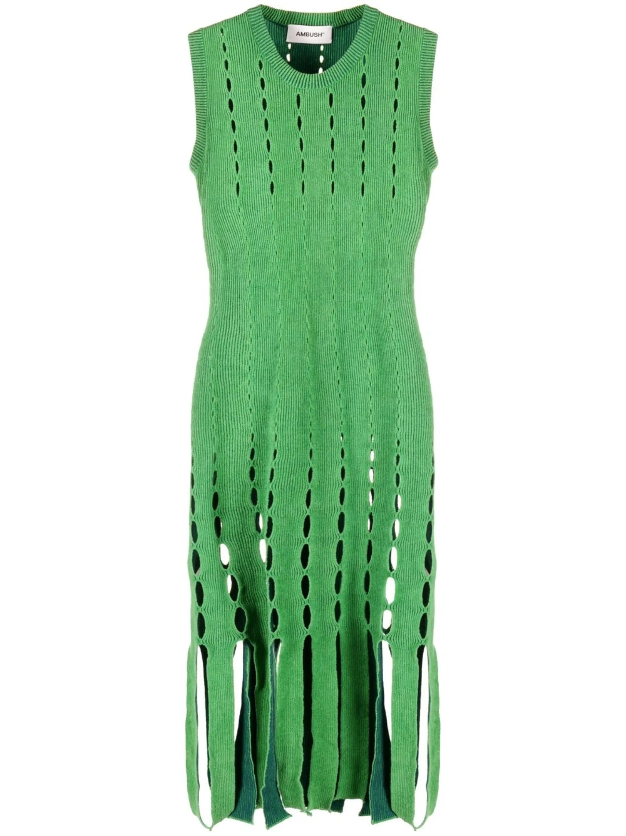 knitted cut out midi dress