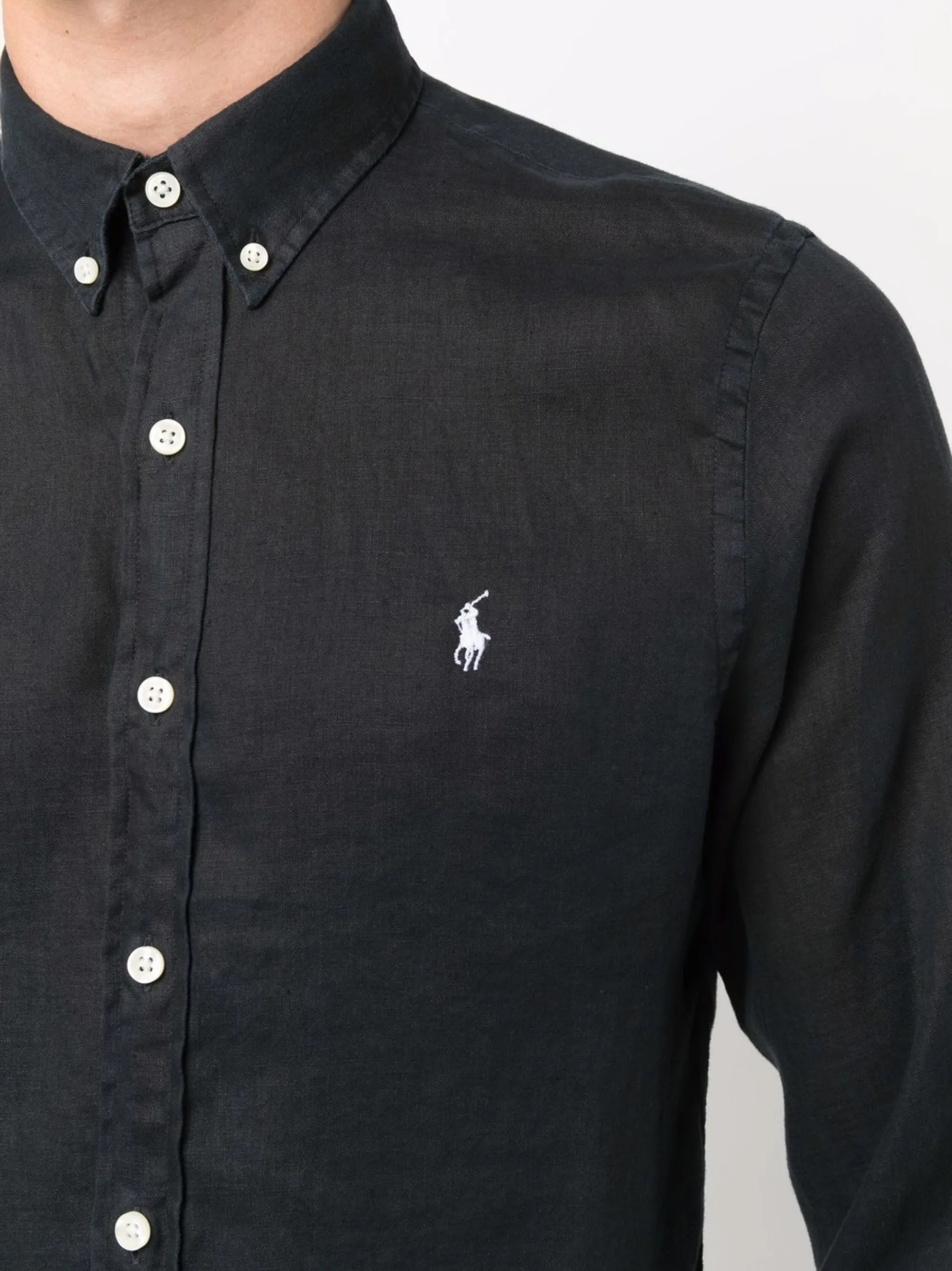 logo button-down shirt