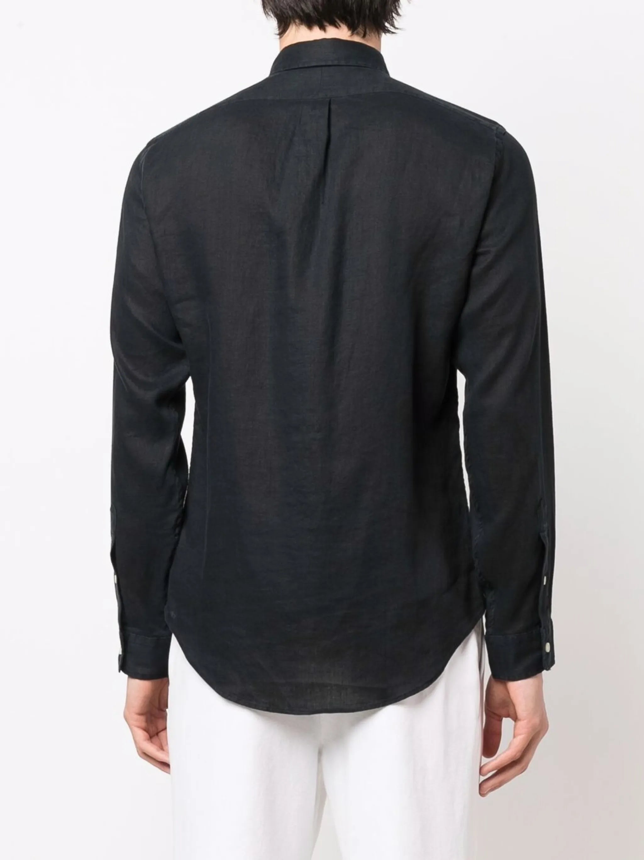 logo button-down shirt