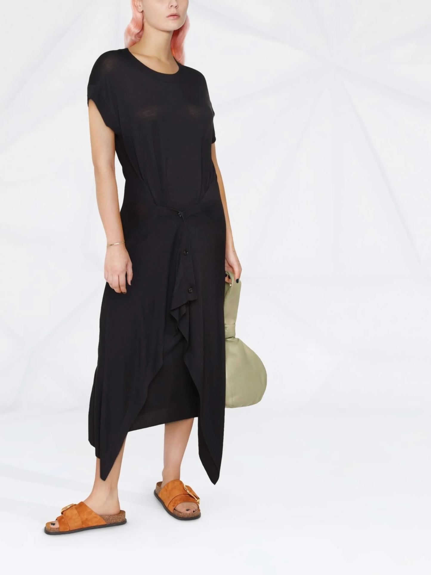 double layer skirt midi dress