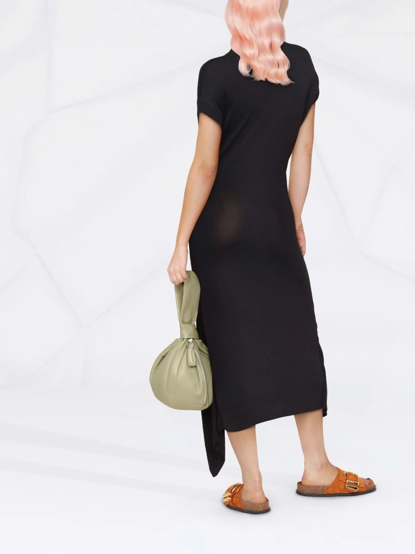 double layer skirt midi dress