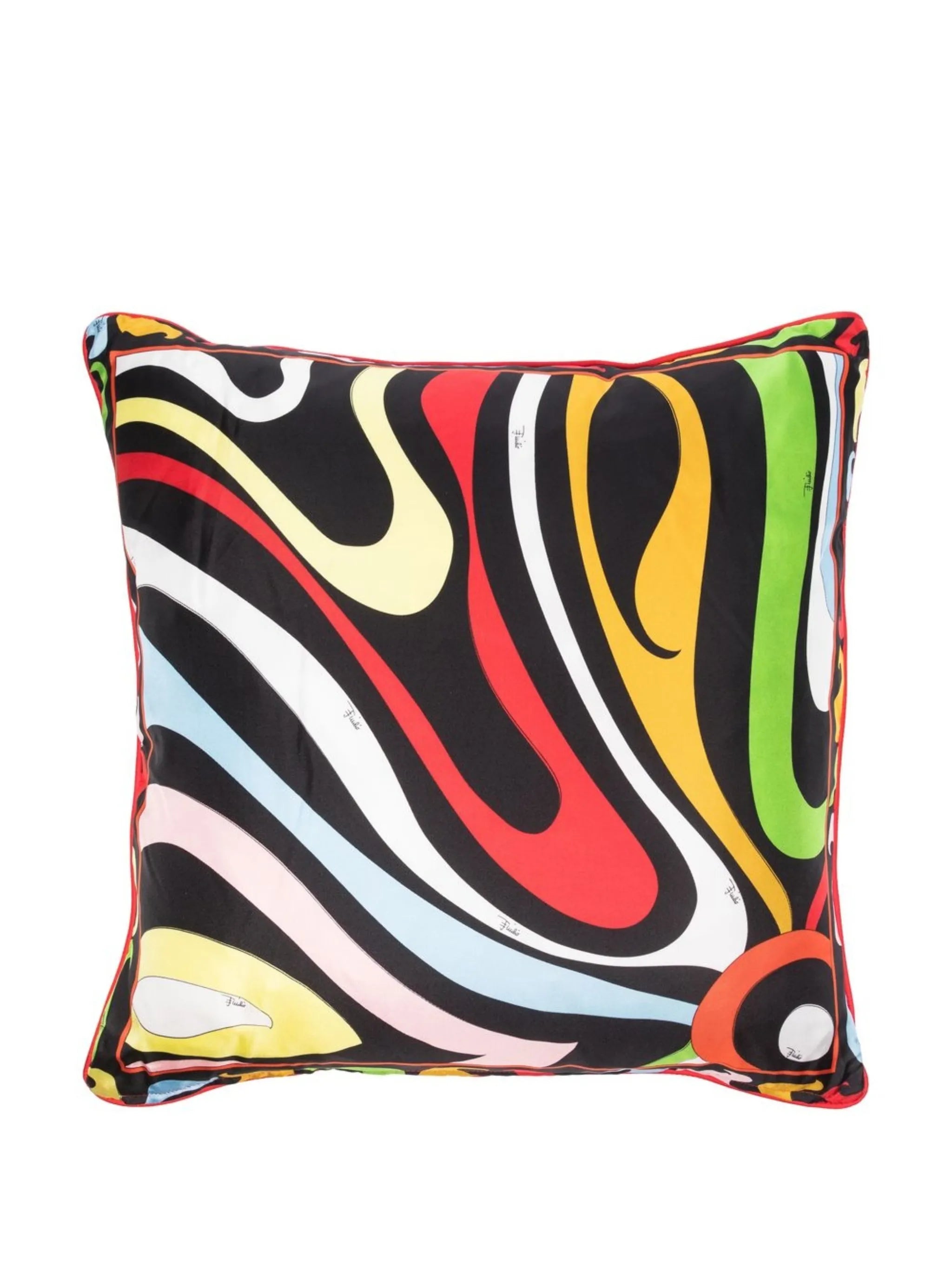 Girandole and Marmo-print silk cushion