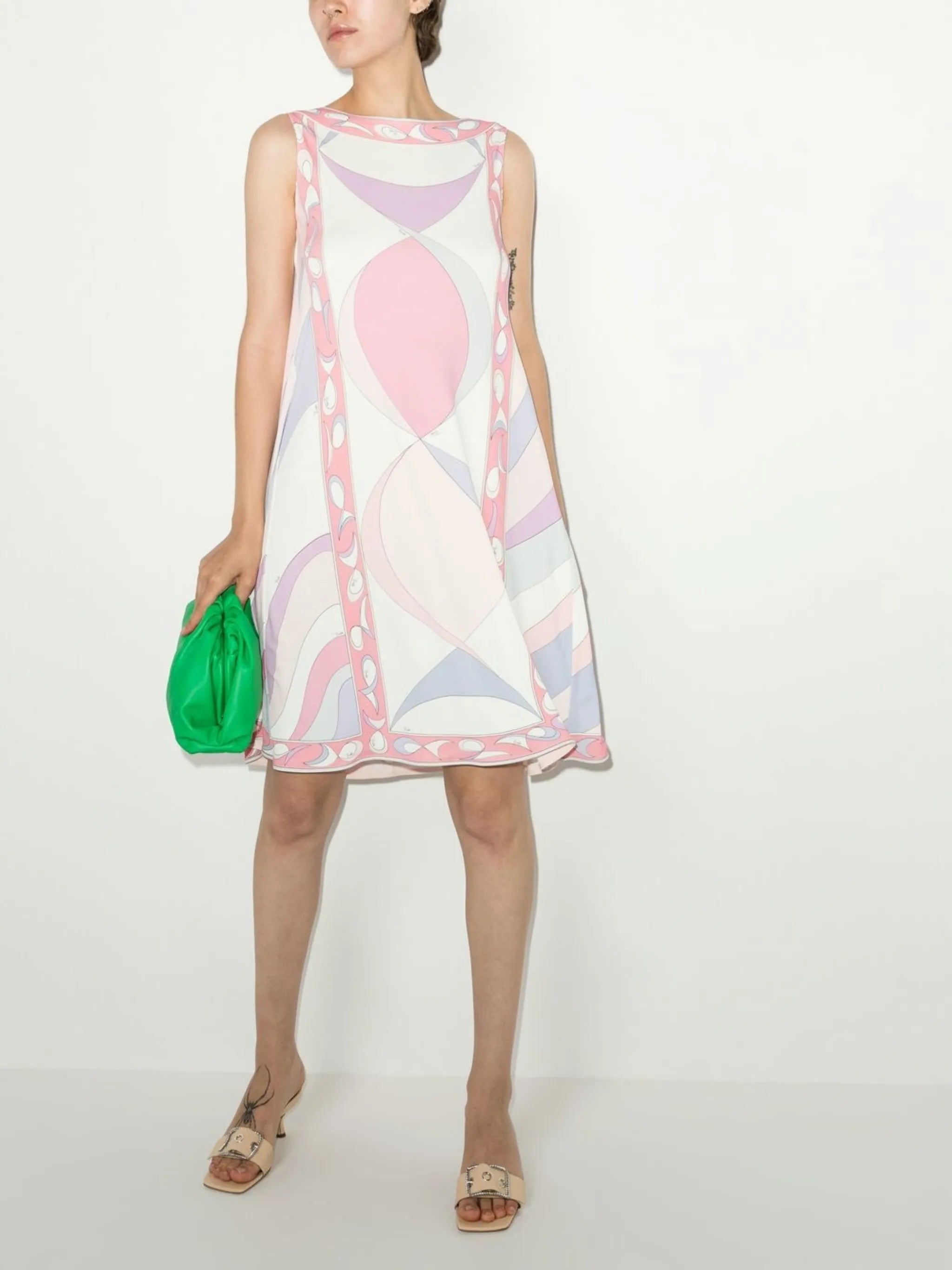 Pesci-print shift minidress