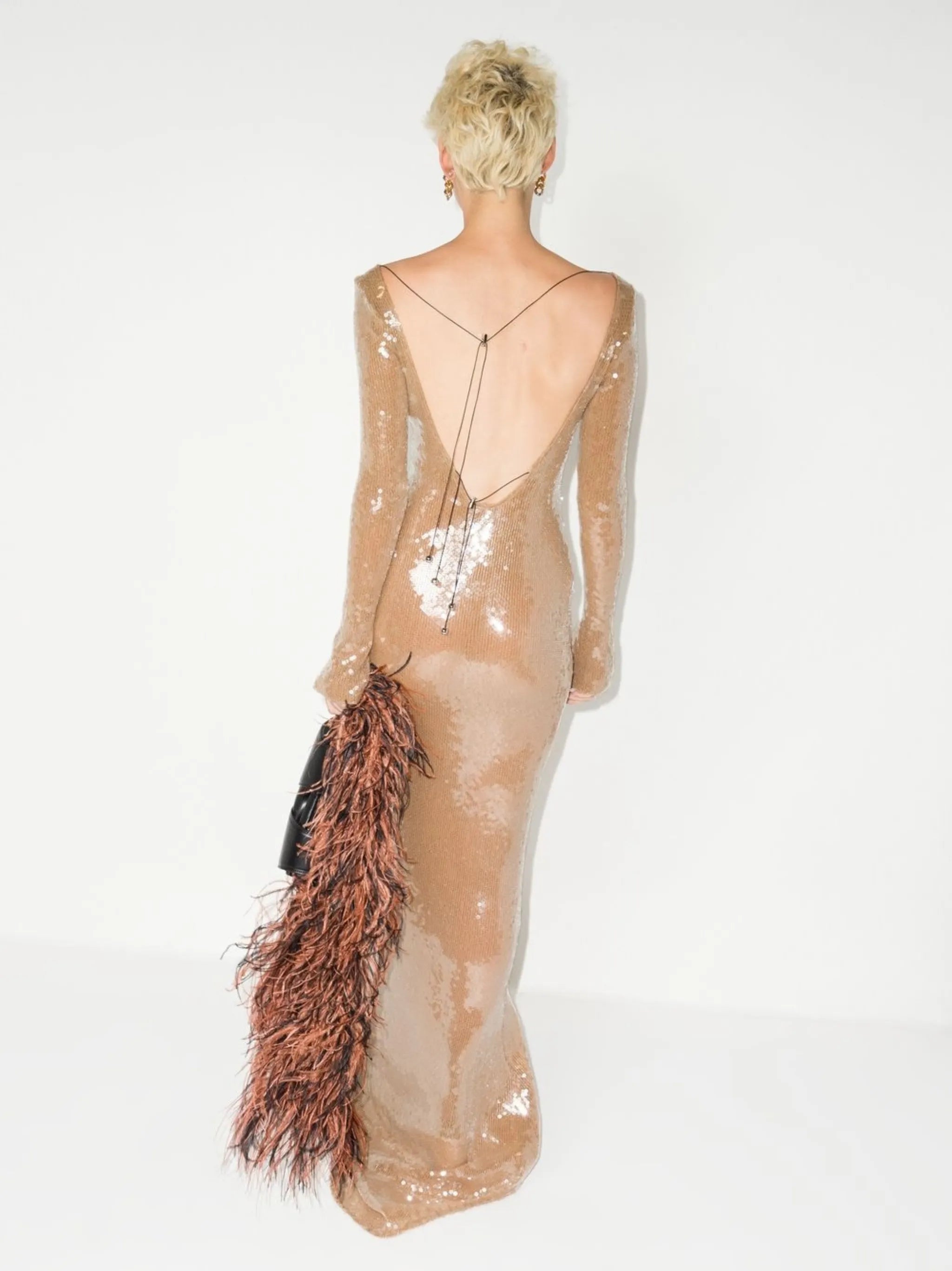 Solaris V-neck gown