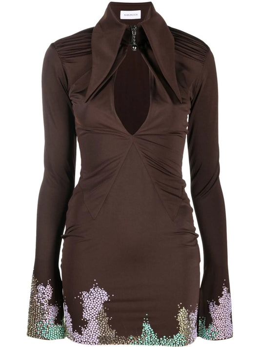 Adara stud-embellished mini dress