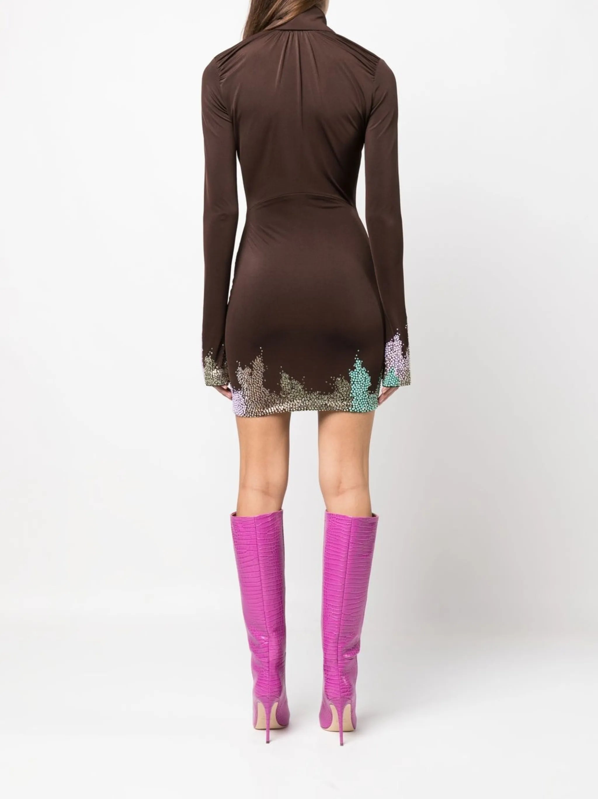 Adara stud-embellished mini dress