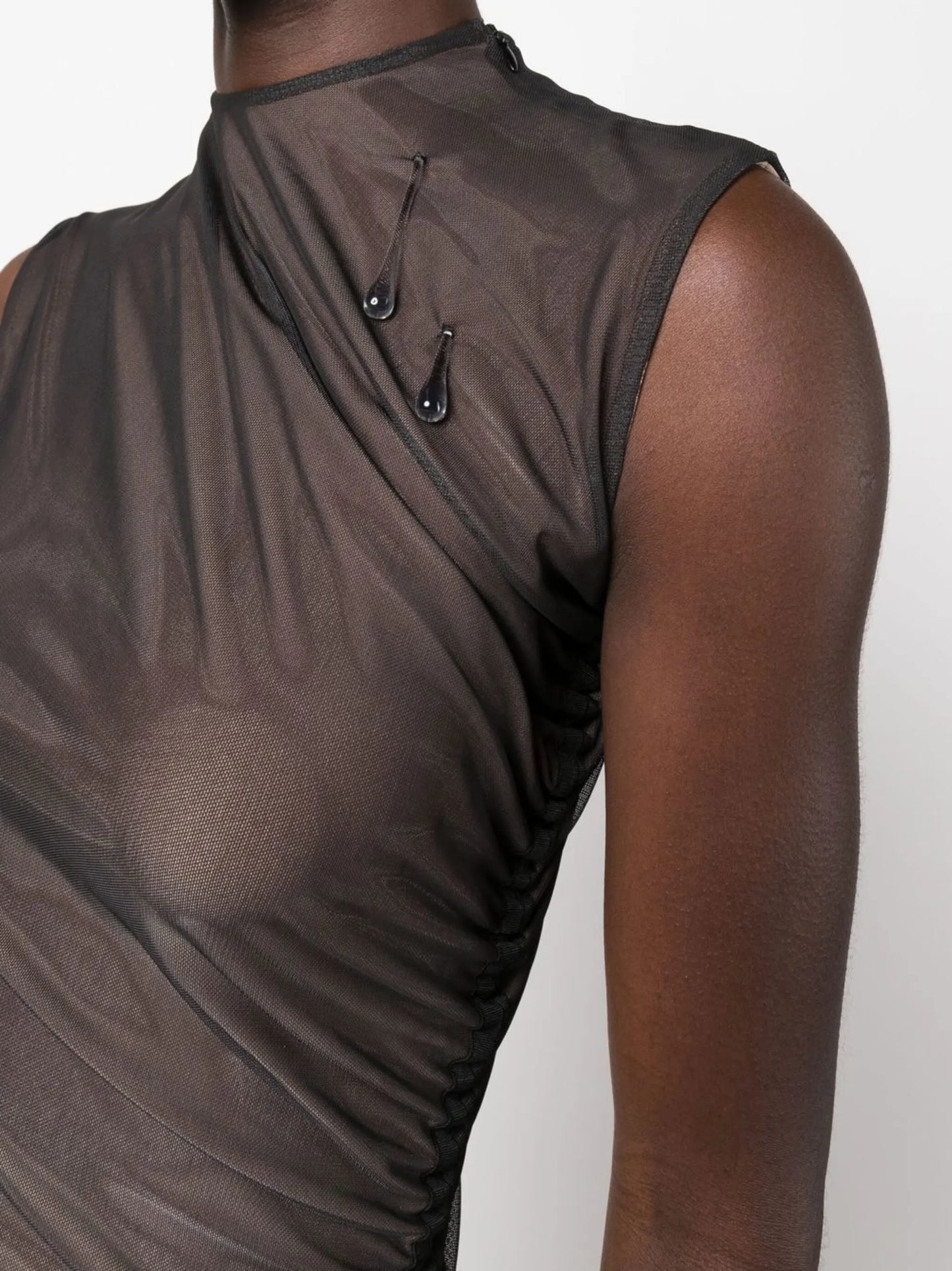 ruched midi dress