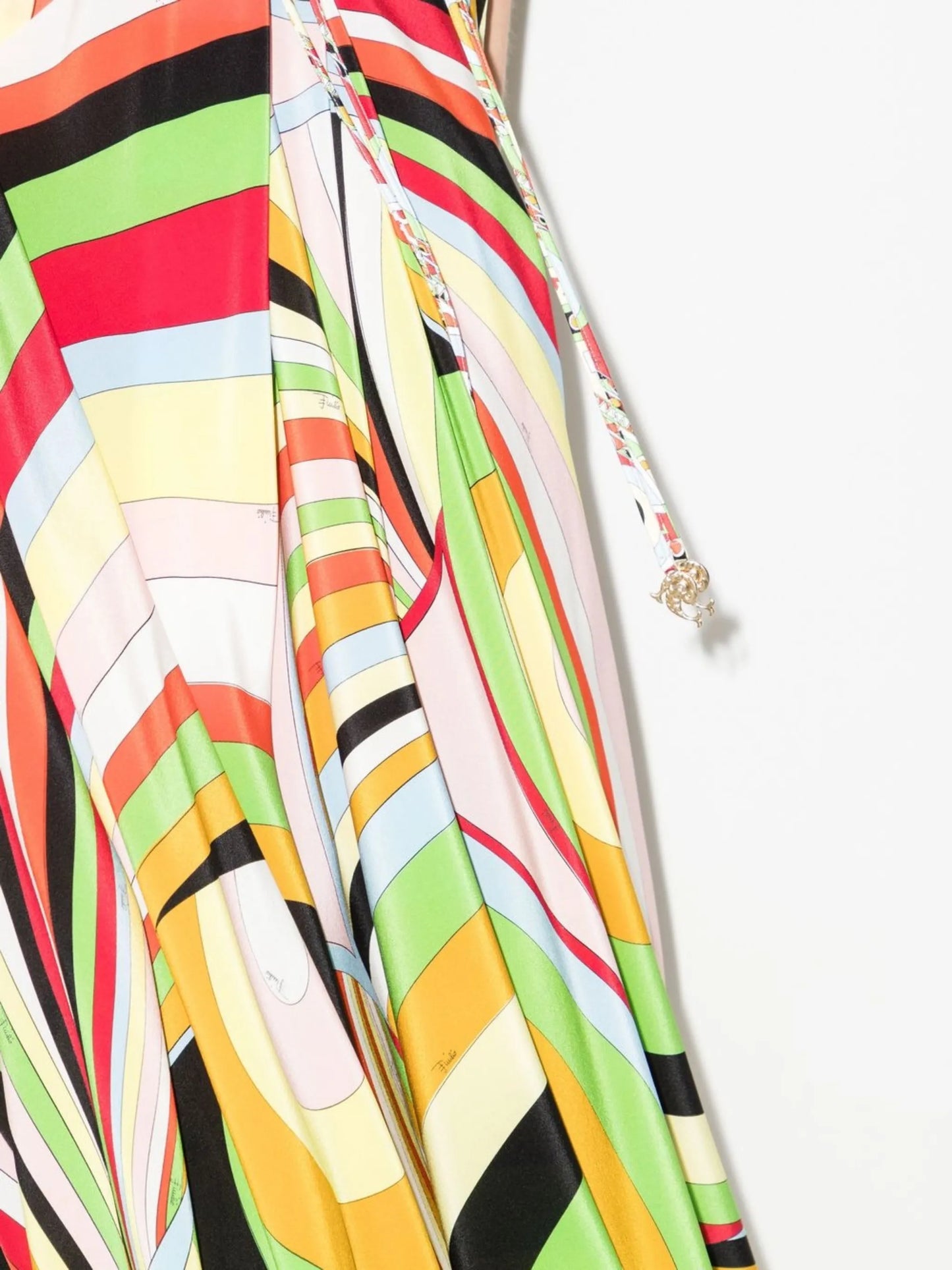 Iride-print silk kaftan dress