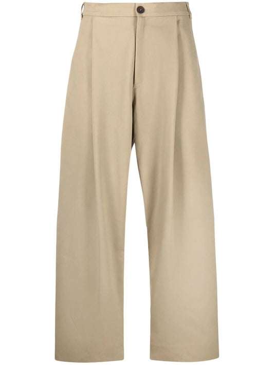 wide-leg high-waisted trousers