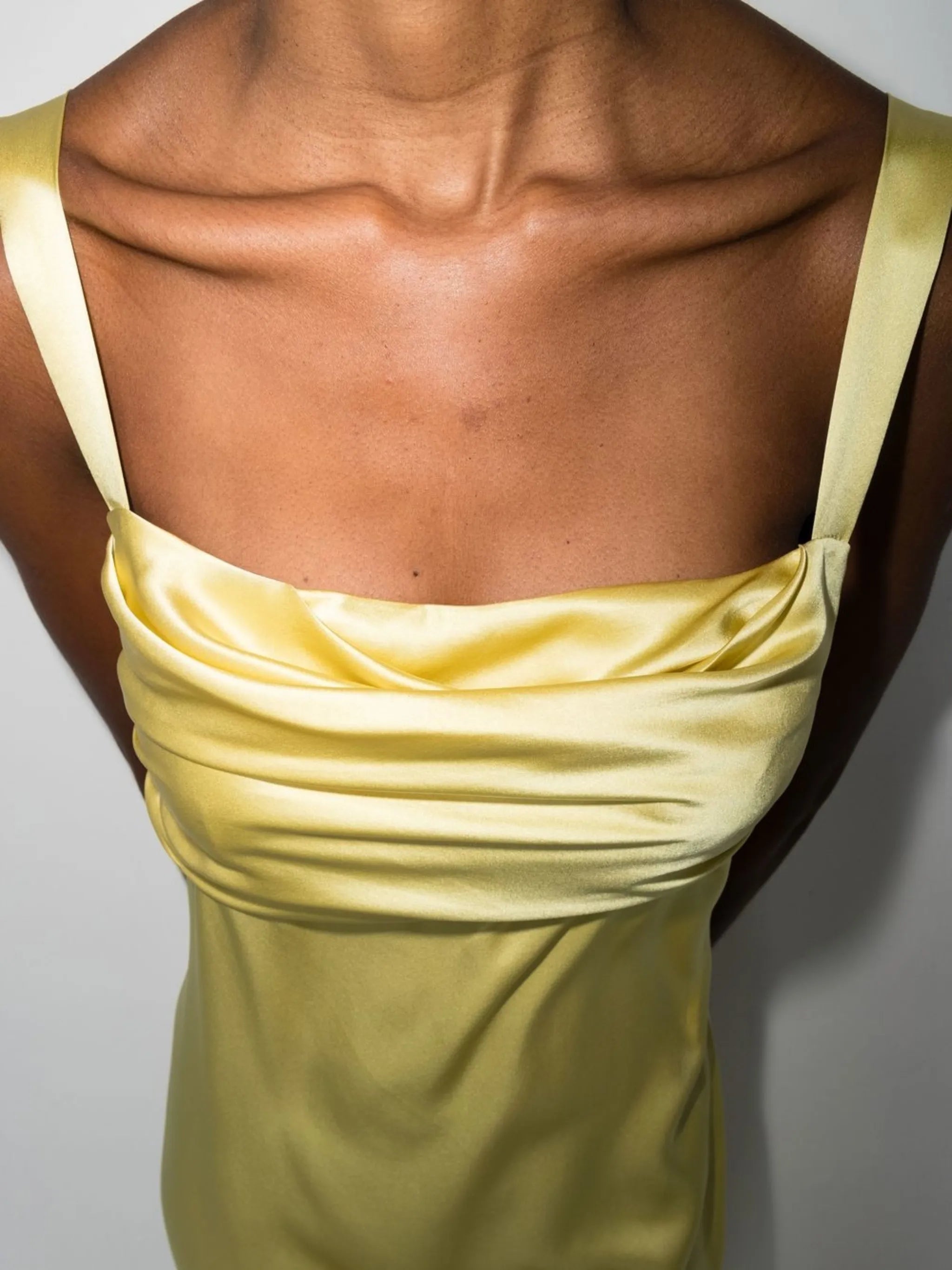 La Noche silk midi dress