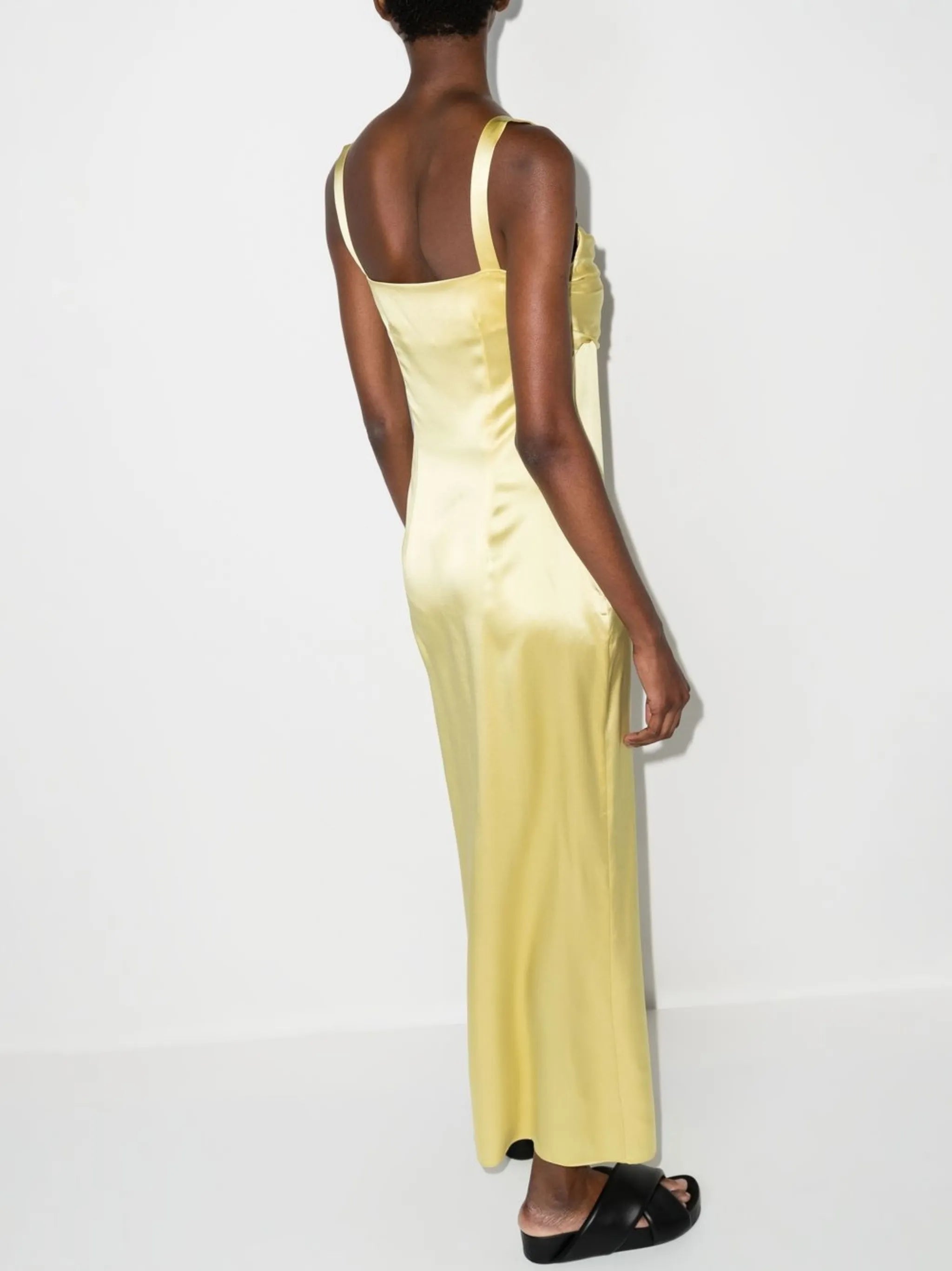 La Noche silk midi dress
