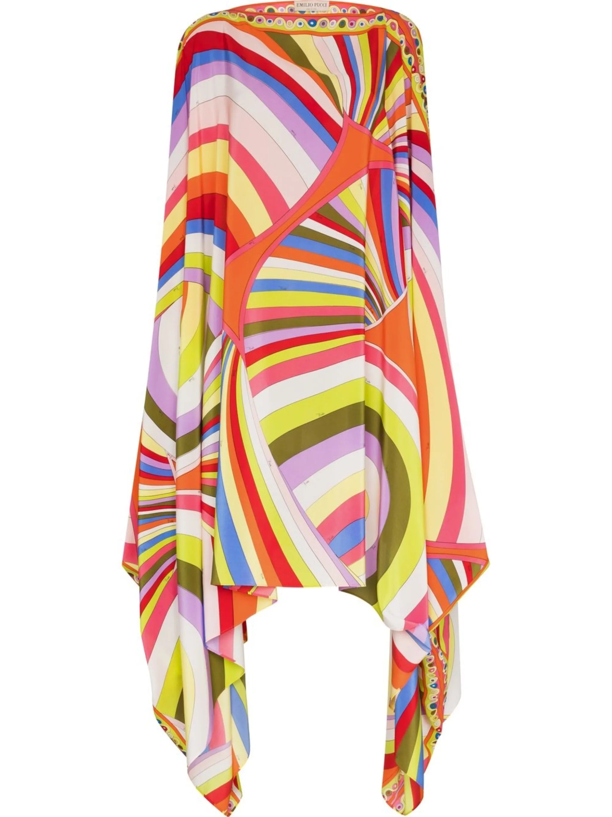 Iride-print silk kaftan