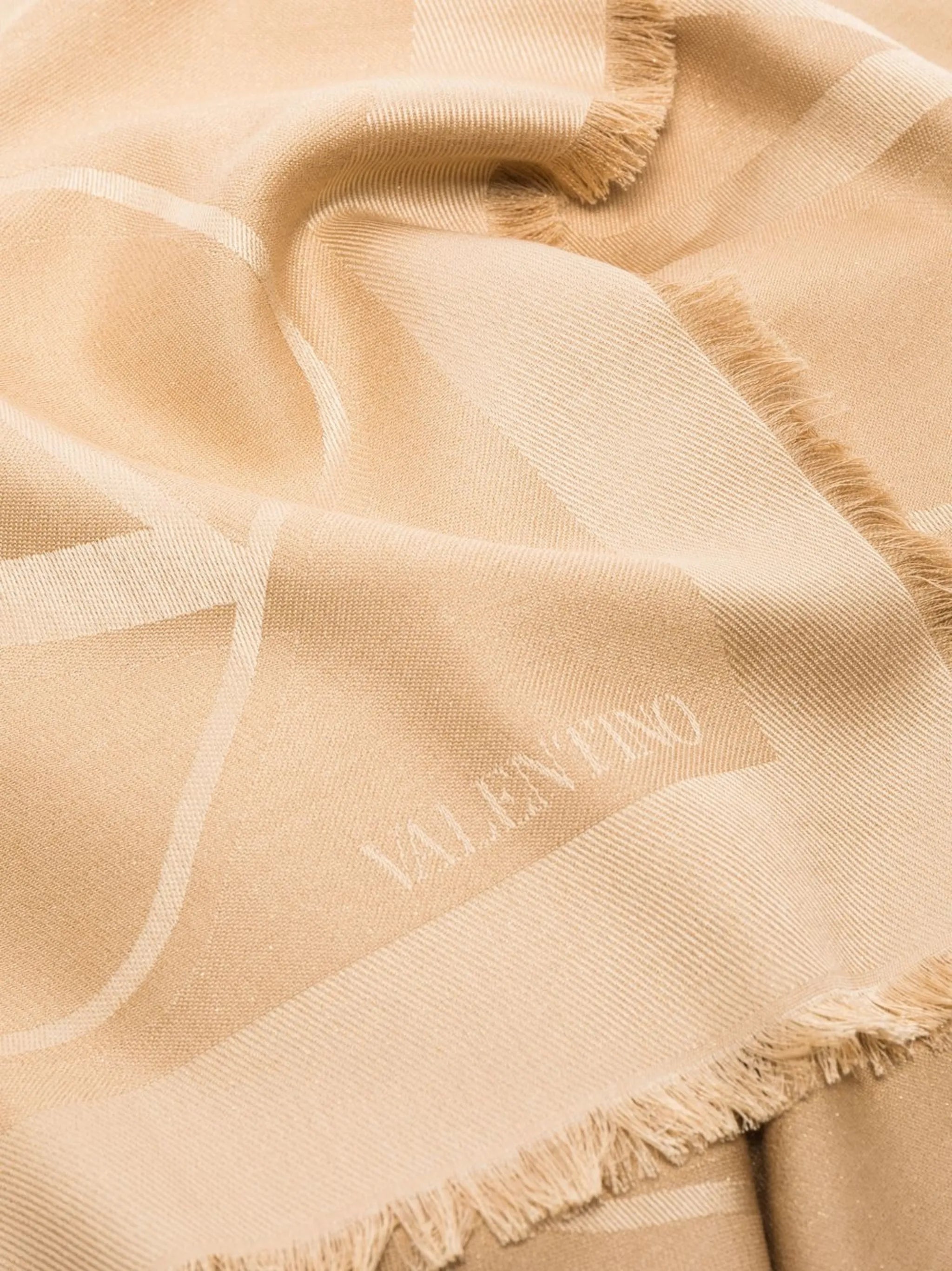 VLogo Signature fringed scarf