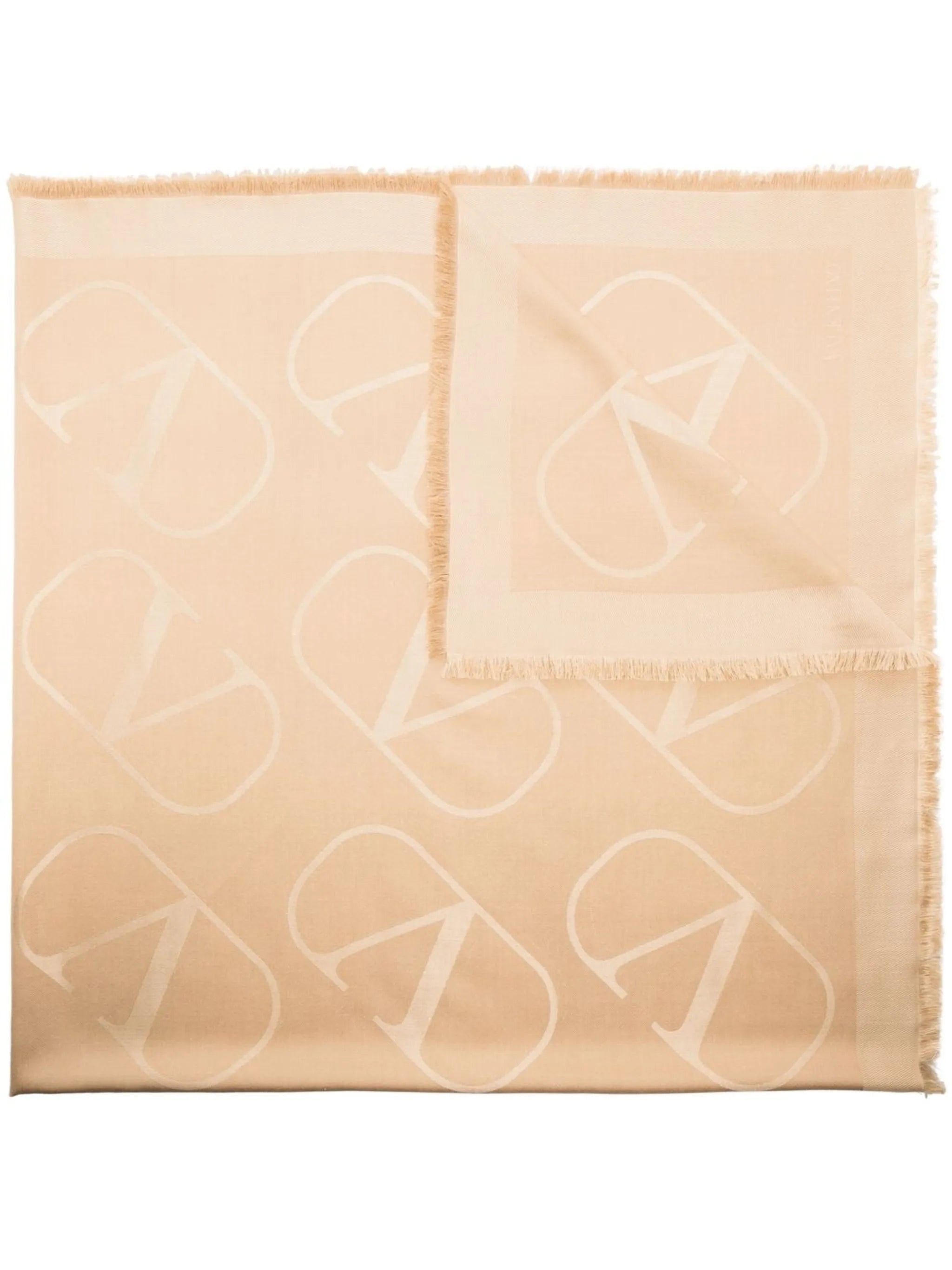 VLogo Signature fringed scarf