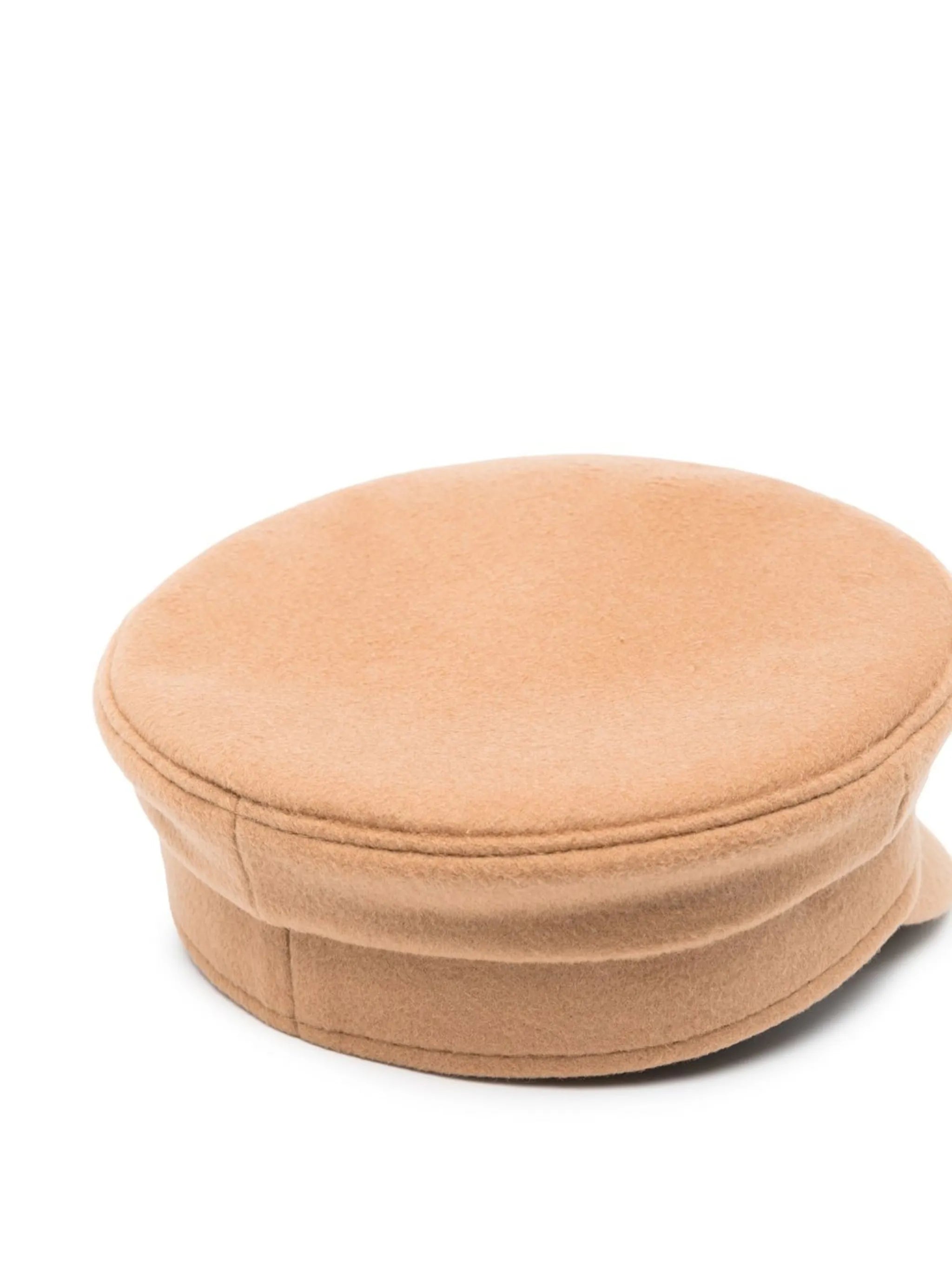 appliqué-logo wool beret